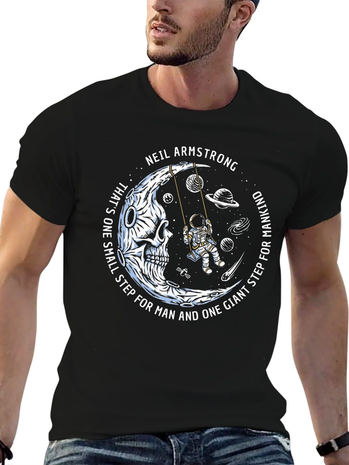 Neil Armstrong Moon Landing Graphic T-Shirt product image 6