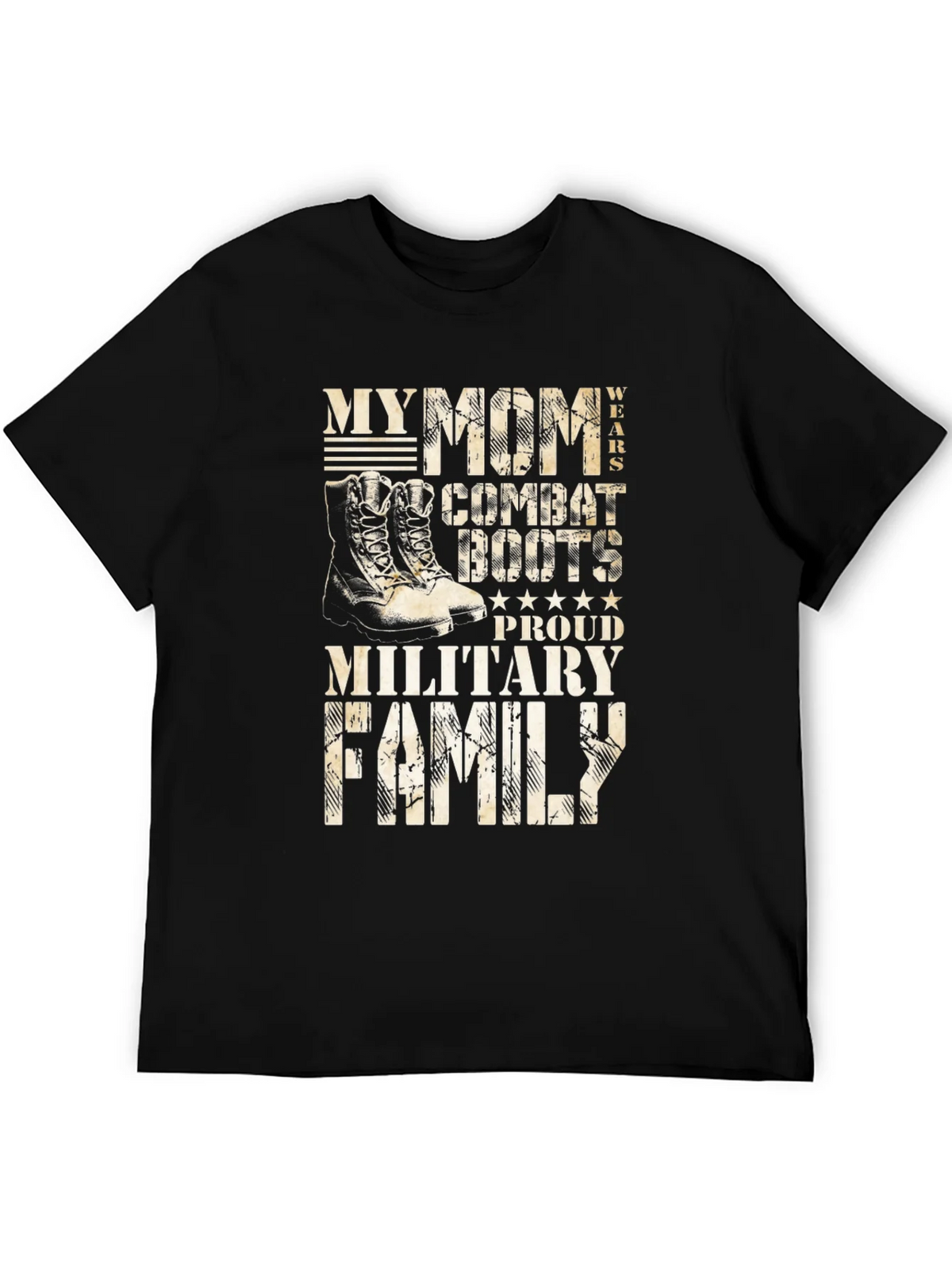 Military Family T-Shirt: My Mom Wears Combat Boots product image 5