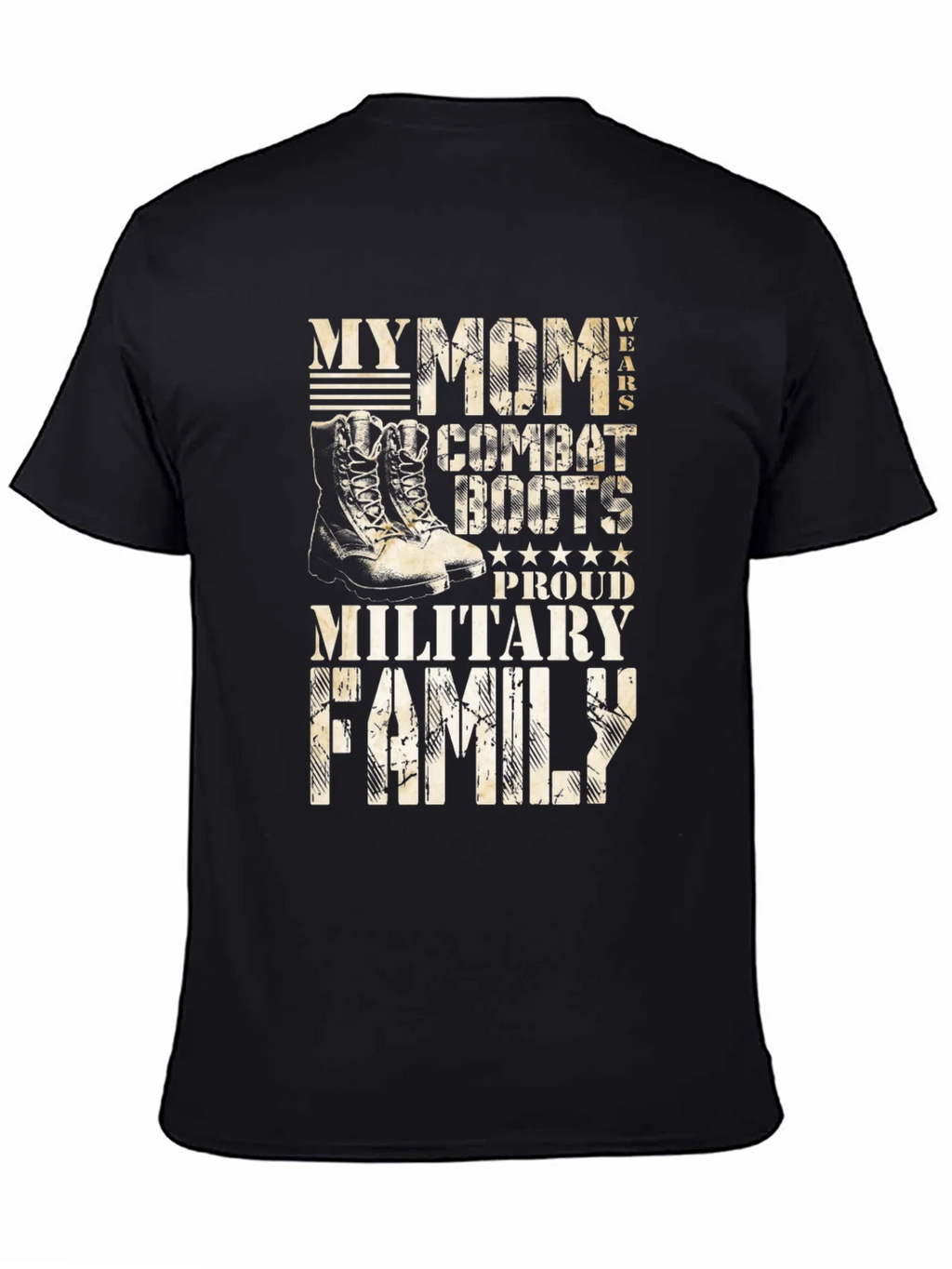 Military Family T-Shirt: My Mom Wears Combat Boots product image 4