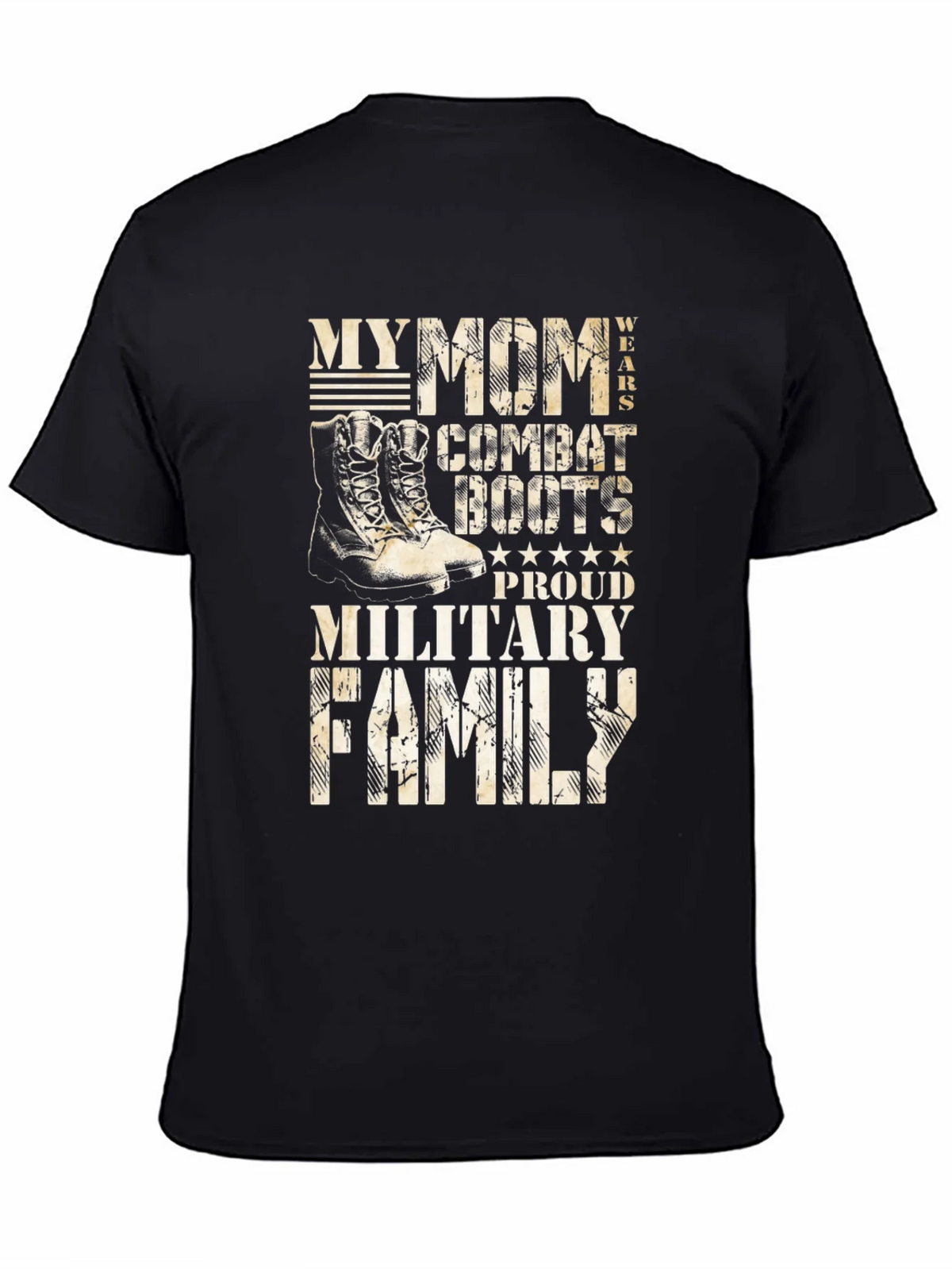 Military Family T-Shirt: My Mom Wears Combat Boots product image 4