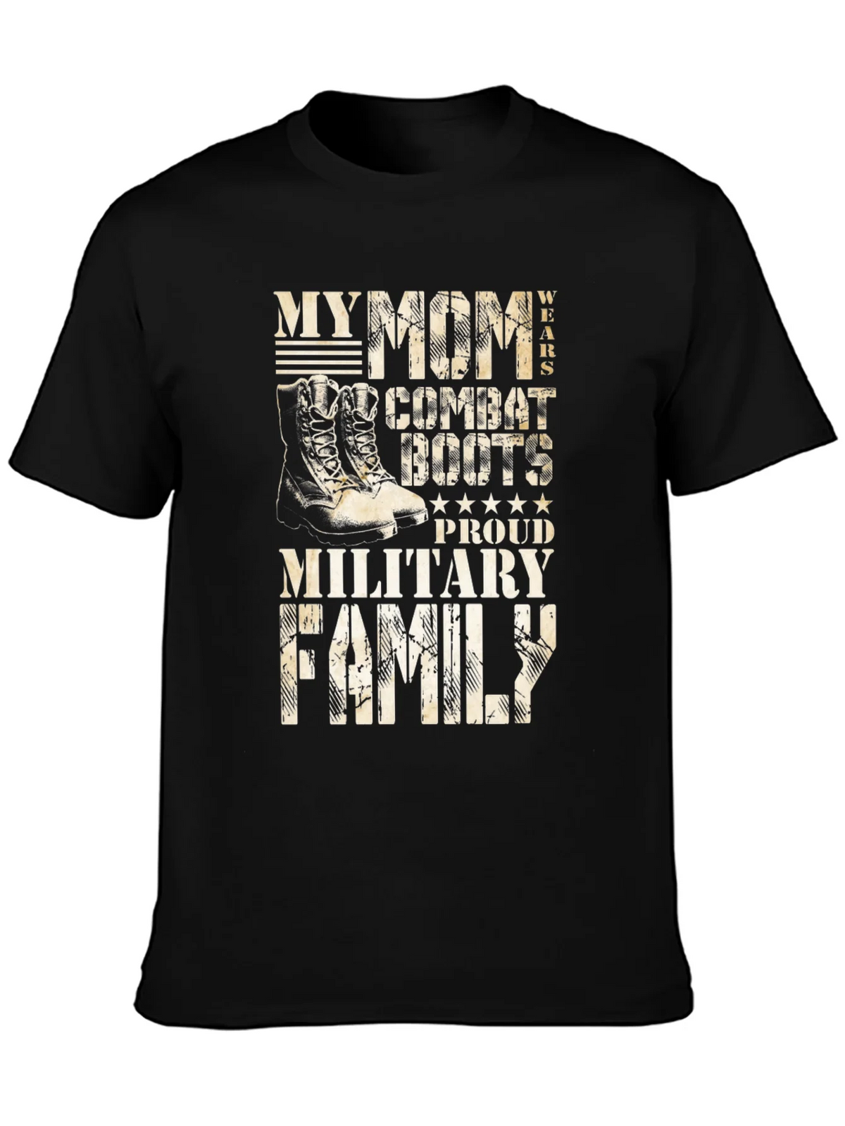 Military Family T-Shirt: My Mom Wears Combat Boots product image 3