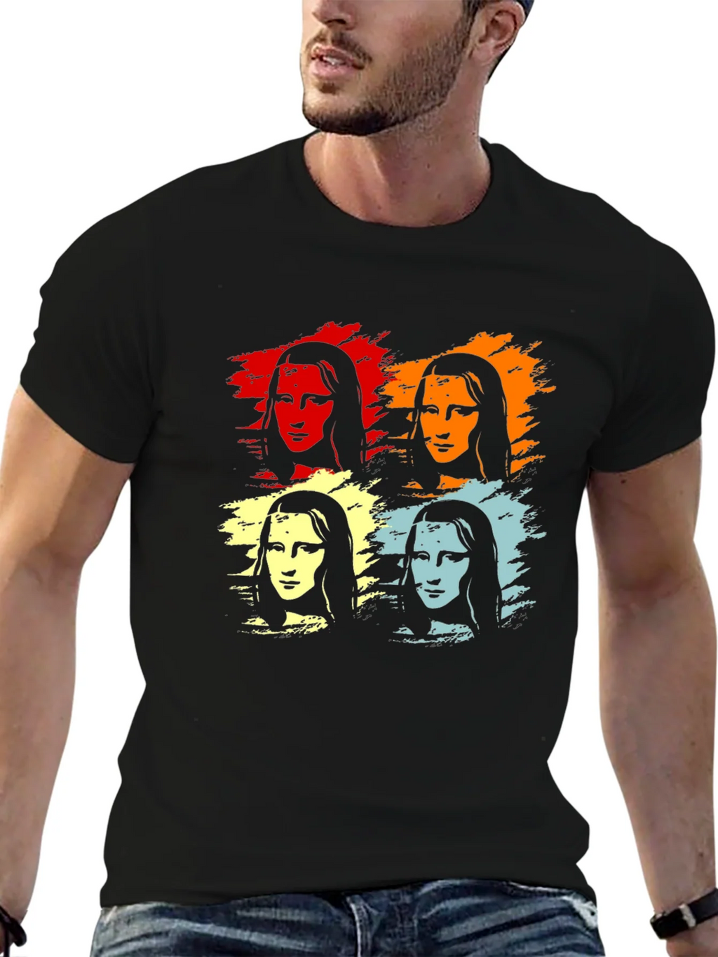 Pop Art Mona Lisa Graphic T-Shirt product image 6