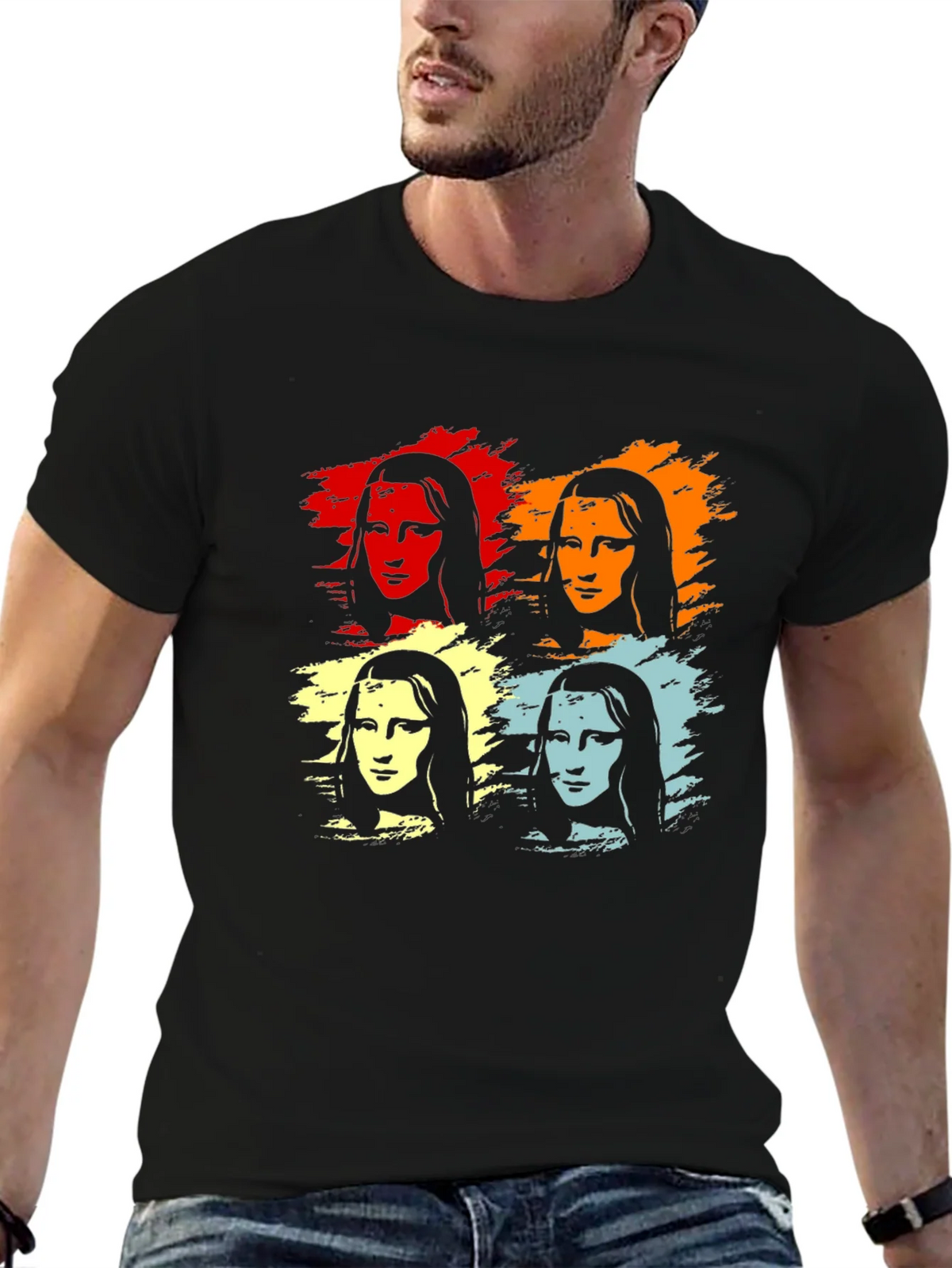 Pop Art Mona Lisa Graphic T-Shirt product image 6