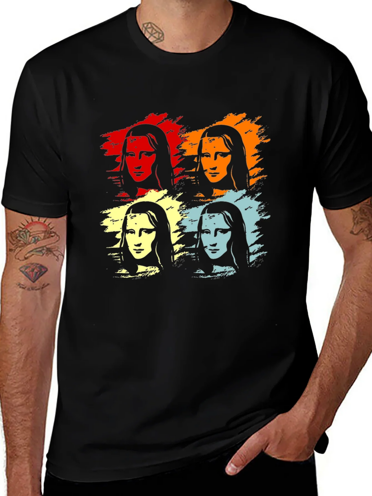 Pop Art Mona Lisa Graphic T-Shirt product image 1