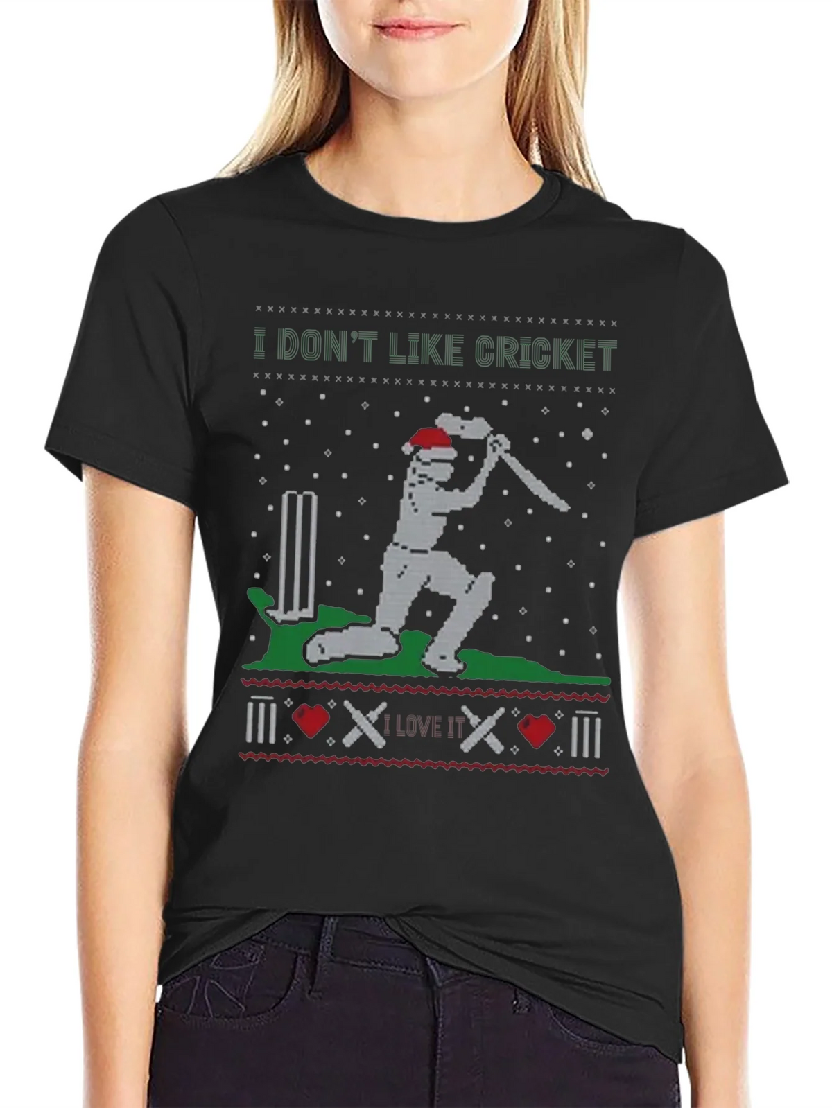 I Dont Like Cricket Funny Holiday T-Shirt product image 2