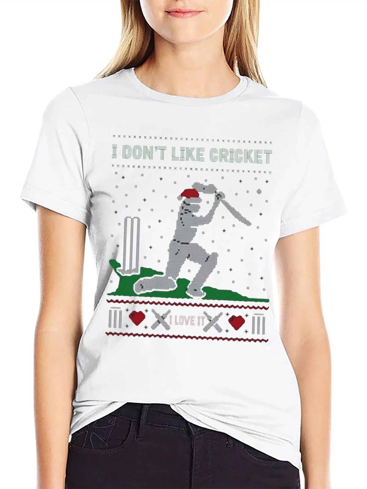 I Dont Like Cricket Funny Holiday T-Shirt product image 7