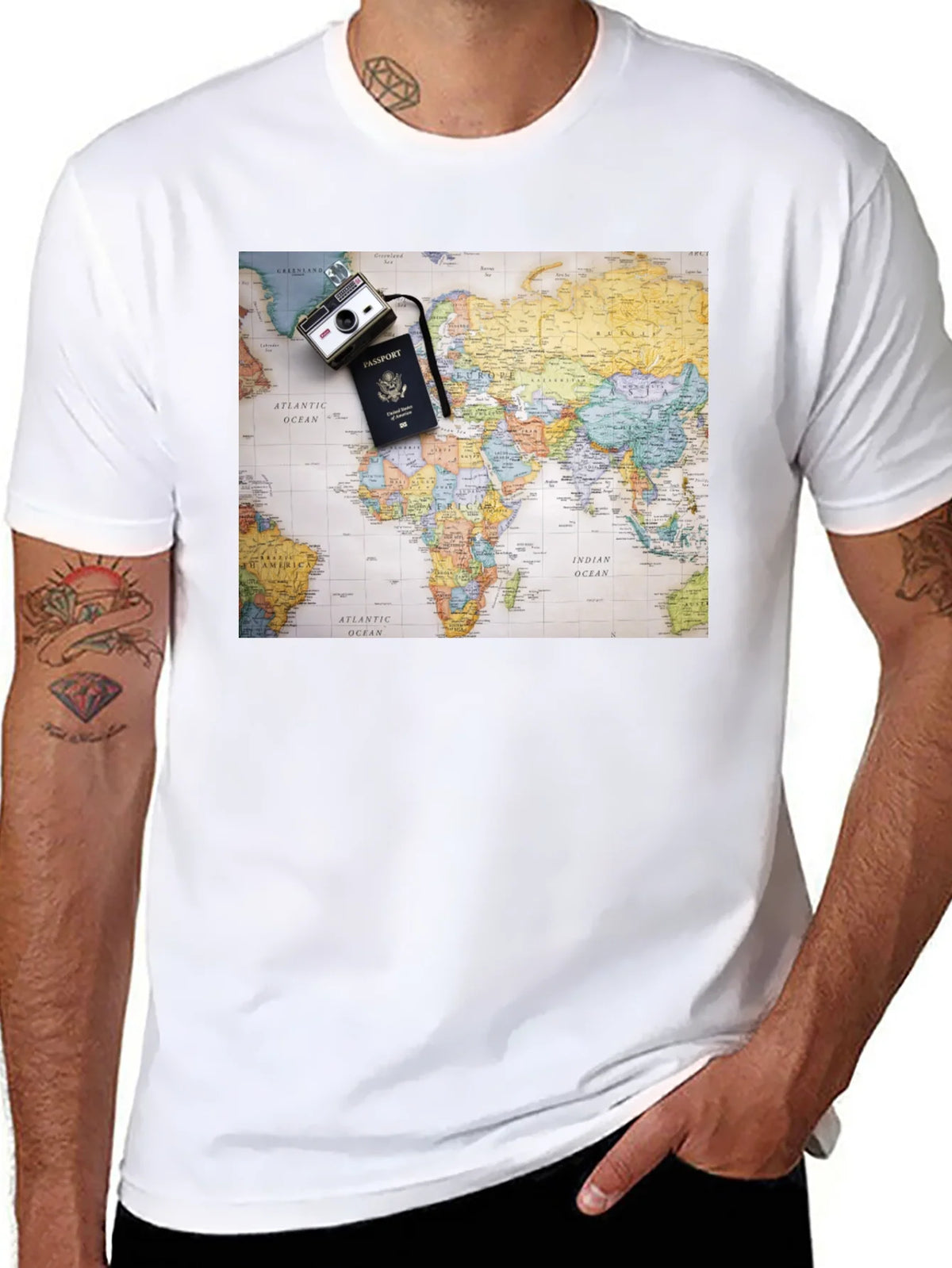 World Map Travel T-Shirt product image 7