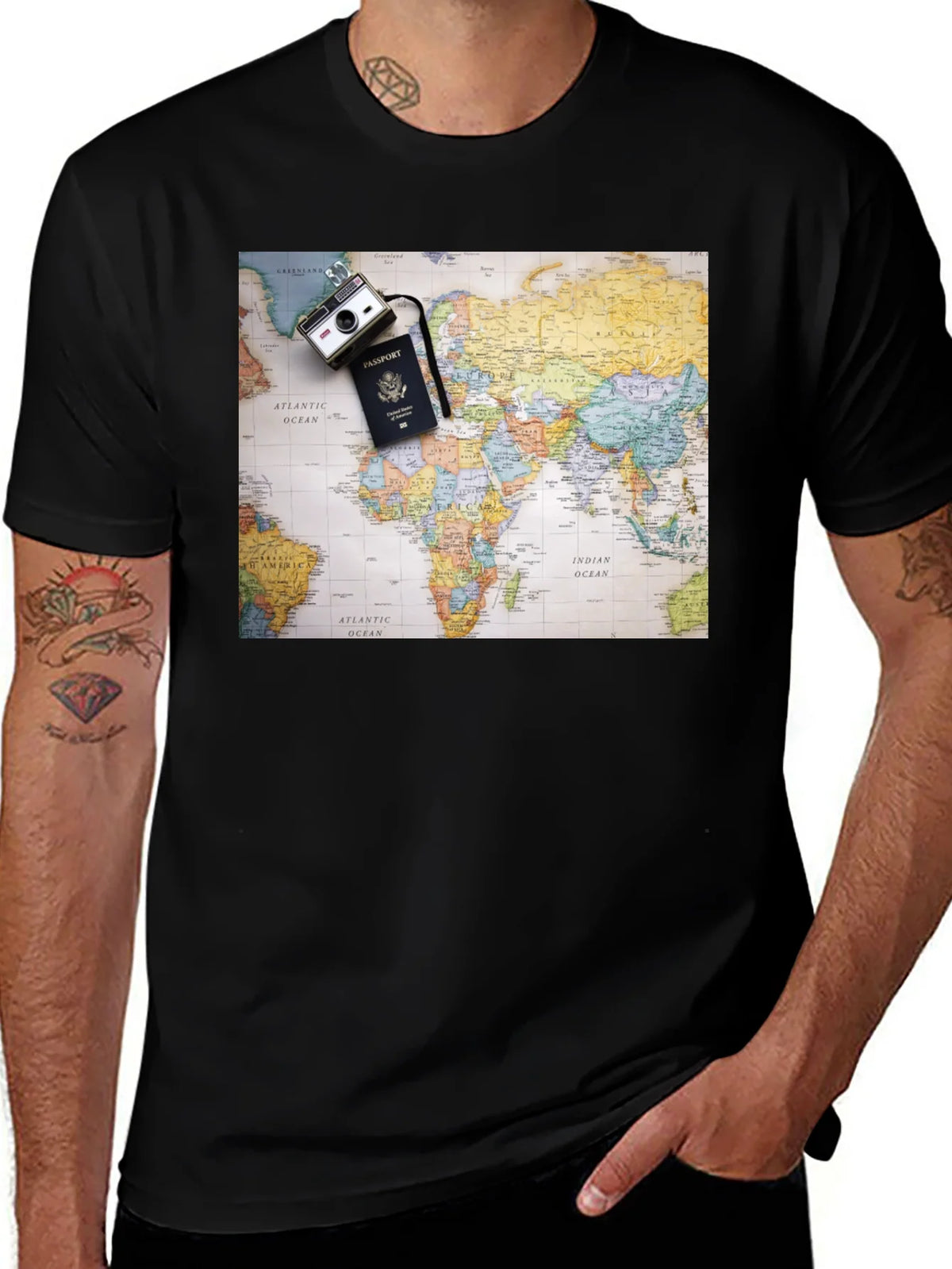 World Map Travel T-Shirt product image 1