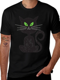 Spooky Black Cat Graphic T-Shirt product image 1