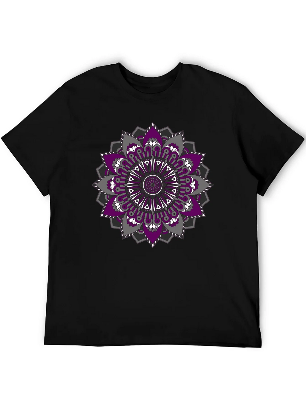 Mandala Print Black T-Shirt product image 5