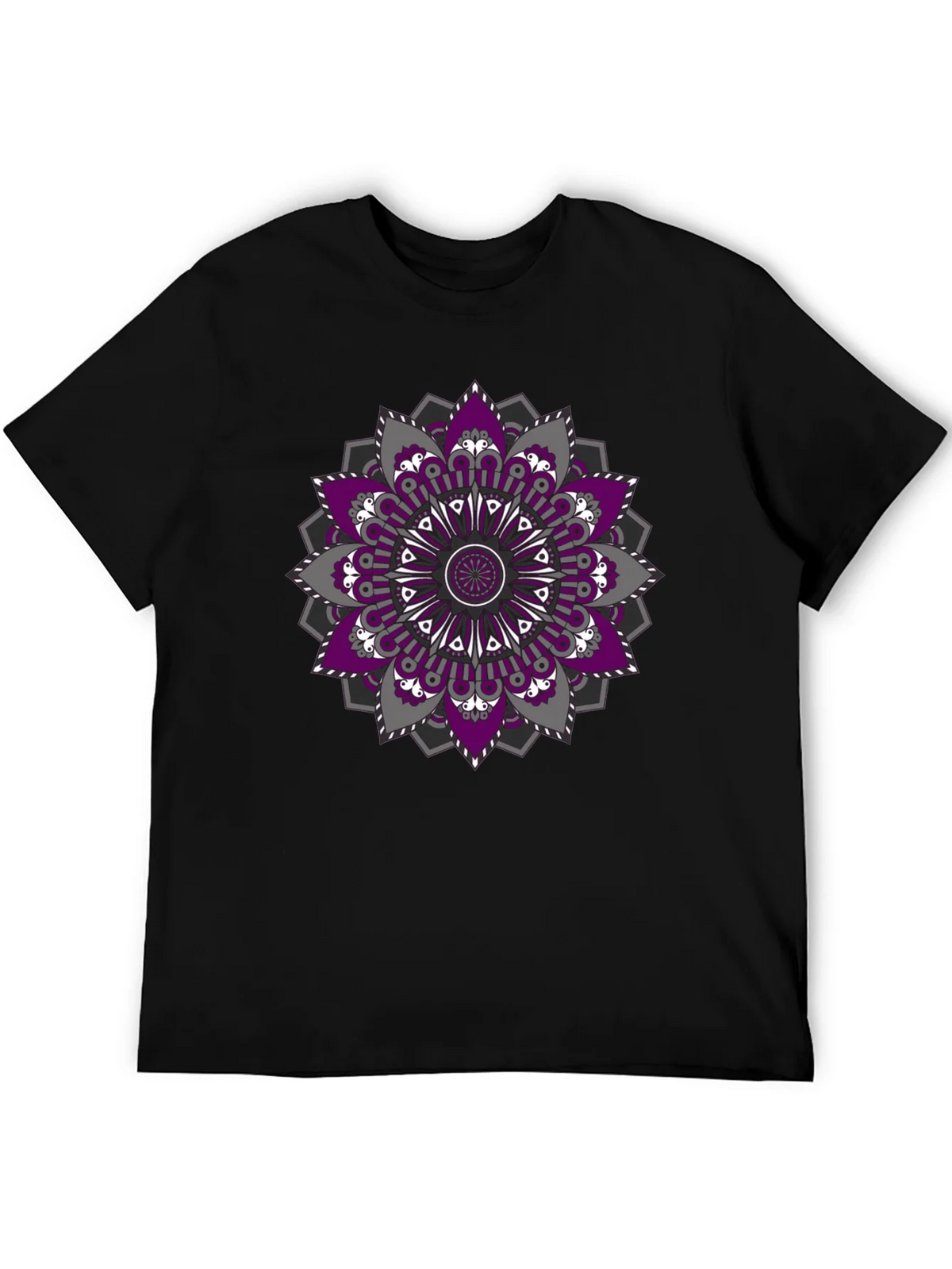 Mandala Print Black T-Shirt product image 5