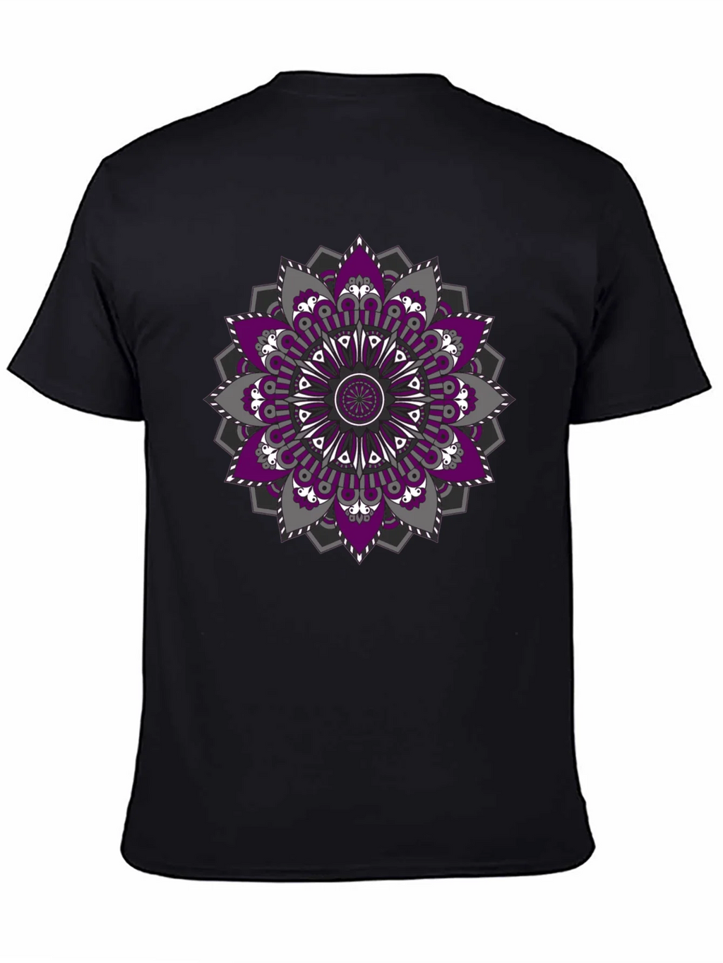 Mandala Print Black T-Shirt product image 4