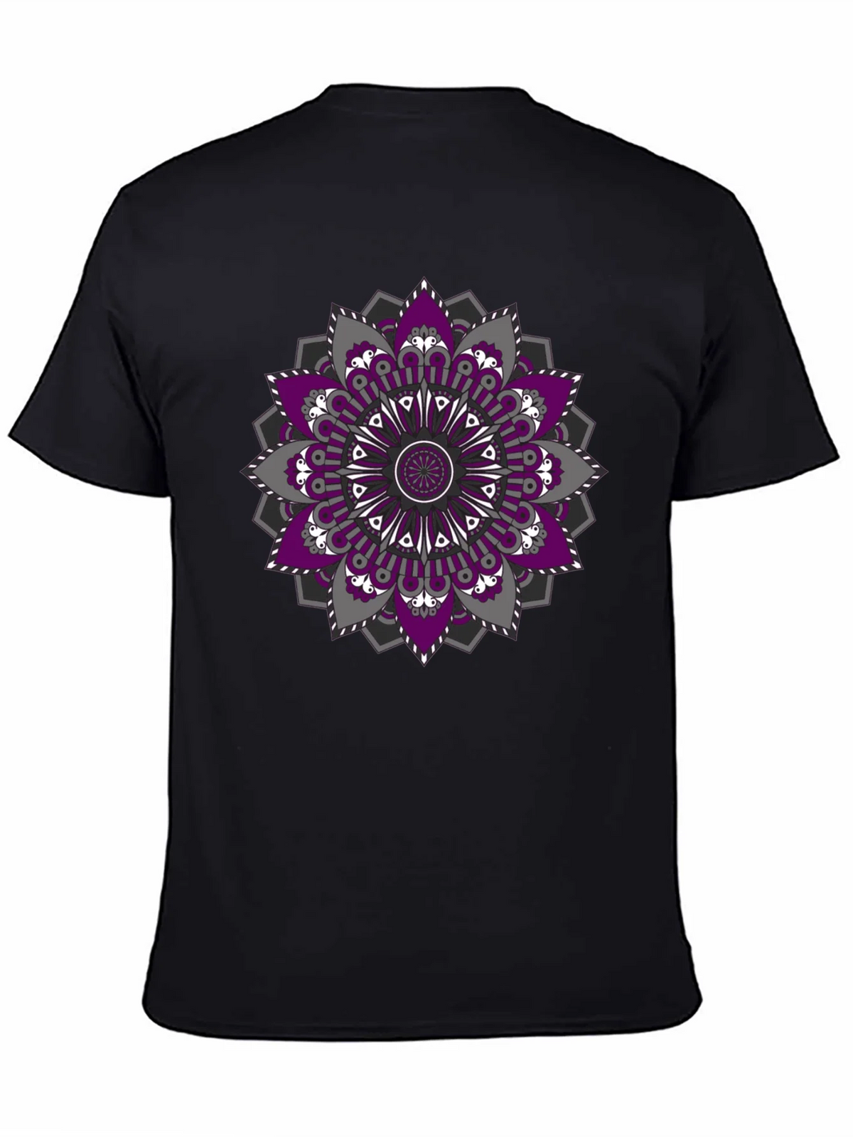 Mandala Print Black T-Shirt product image 4