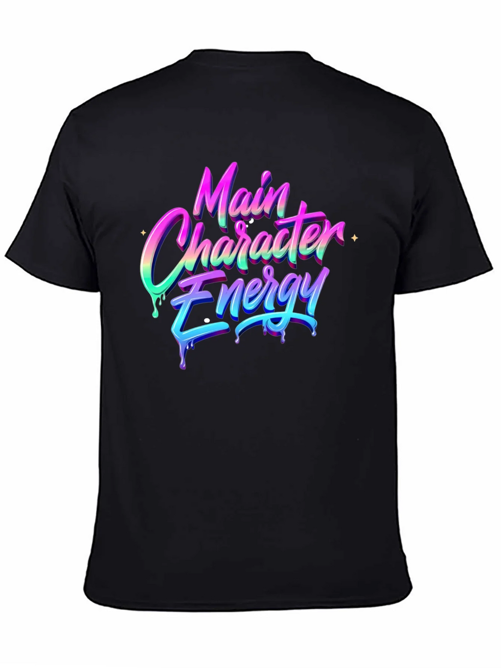 Main Character Energy Black T-Shirt product image 4