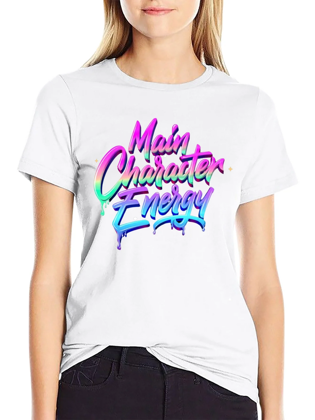 Main Character Energy Black T-Shirt product image 8