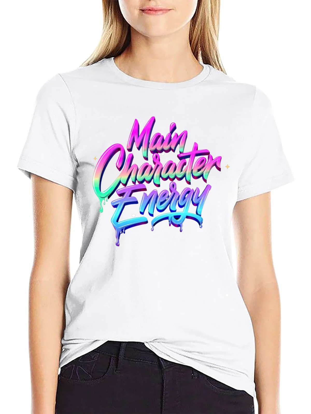 Main Character Energy Black T-Shirt product image 8