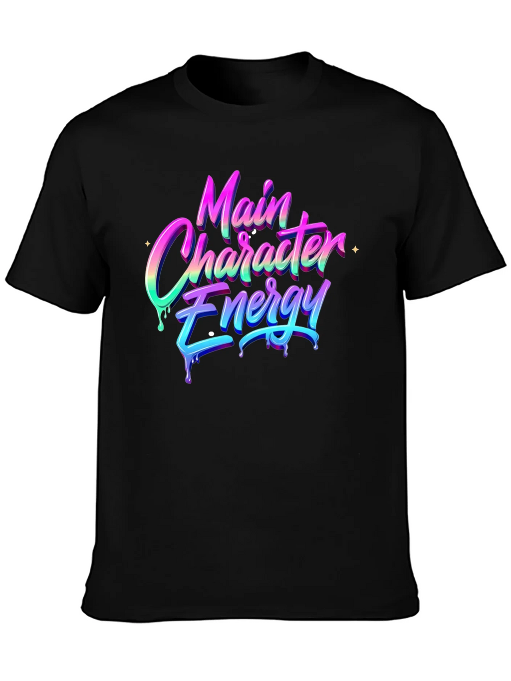 Main Character Energy Black T-Shirt product image 3