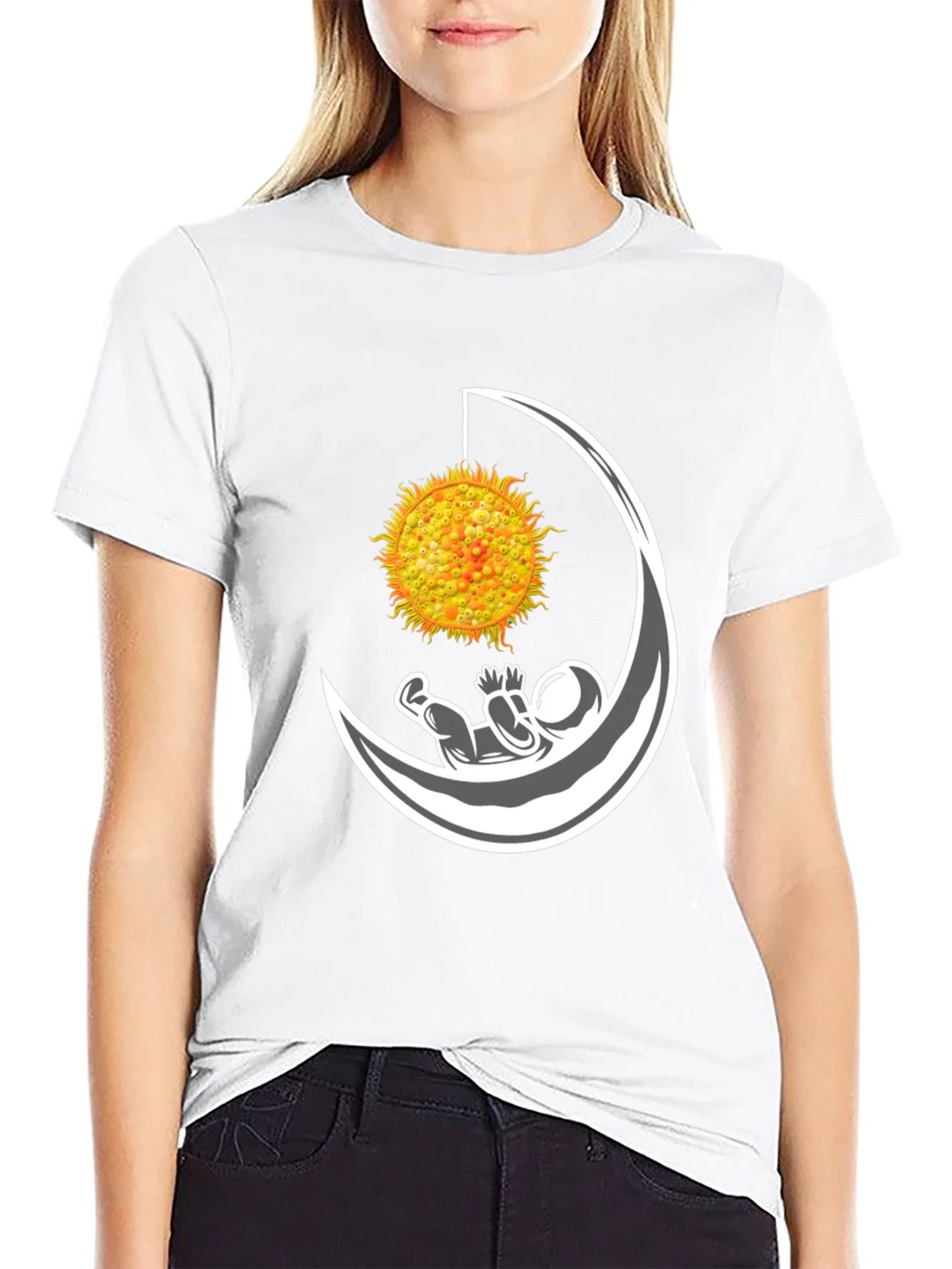 Astronaut in Moon with Sun T-Shirt product image 8