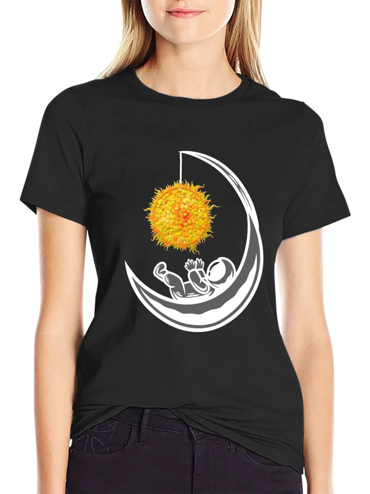 Astronaut in Moon with Sun T-Shirt product image 2