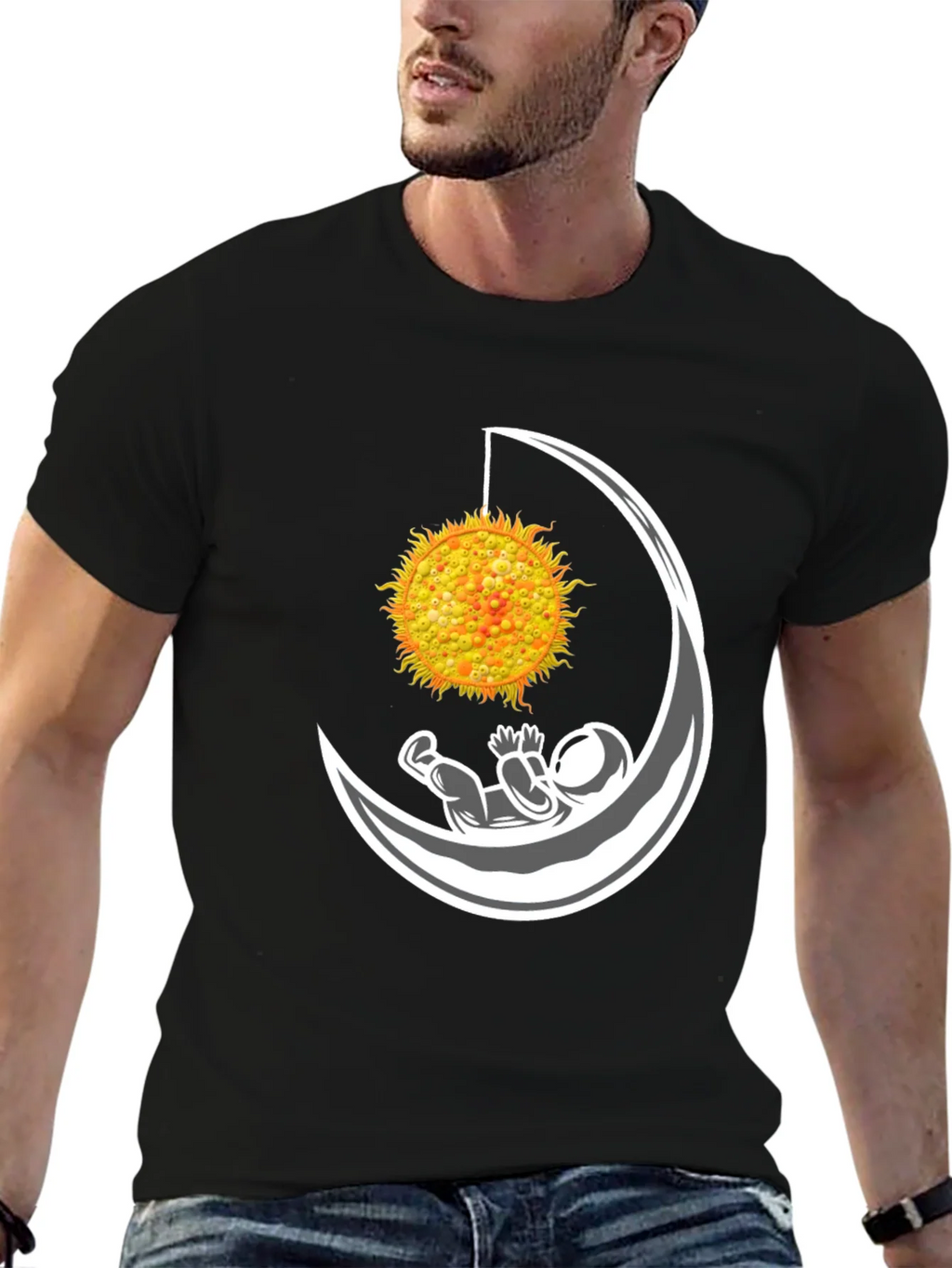 Astronaut in Moon with Sun T-Shirt product image 6