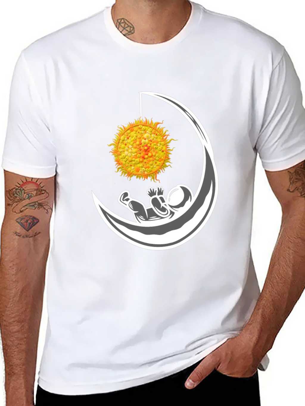 Astronaut in Moon with Sun T-Shirt product image 7