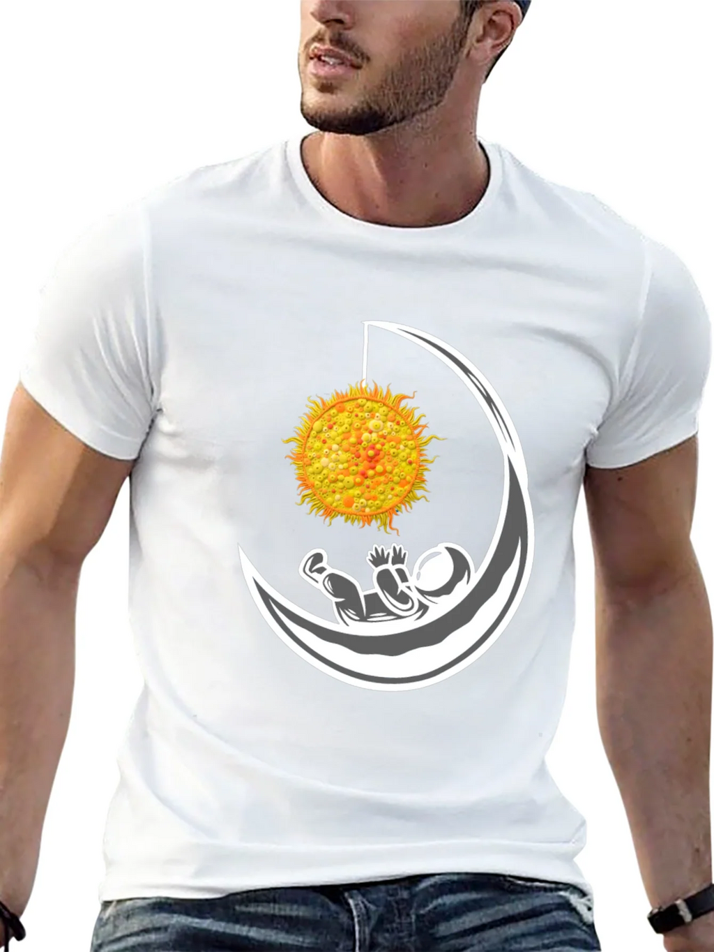 Astronaut in Moon with Sun T-Shirt product image 12