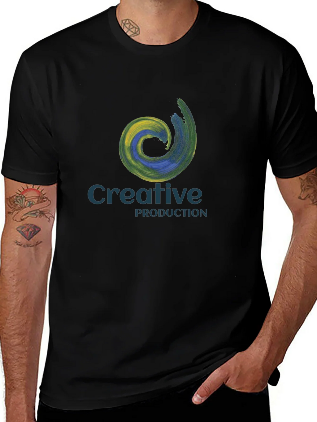 Creative Production Black Graphic Tee product image 1