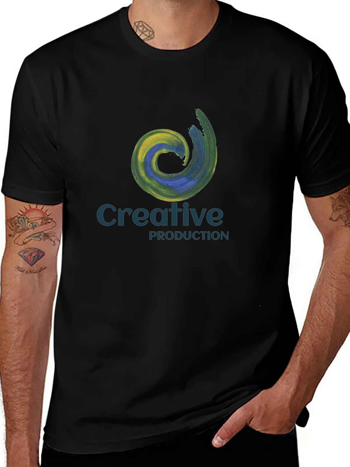 Creative Production Black Graphic Tee product image 1