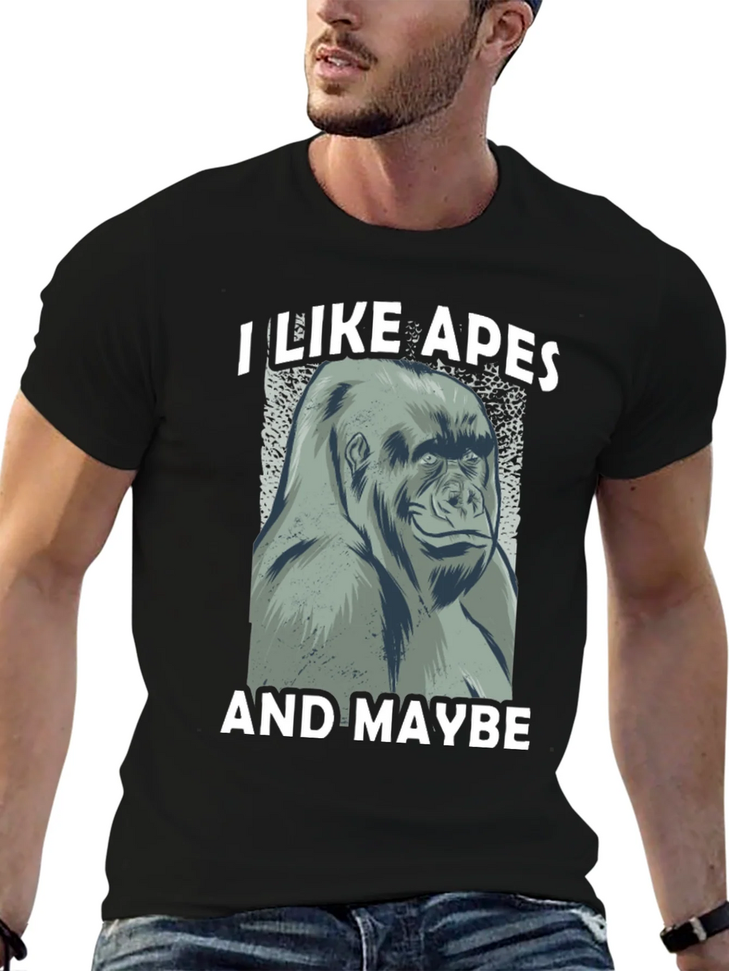 I Like Apes Funny Gorilla Graphic T-Shirt product image 6