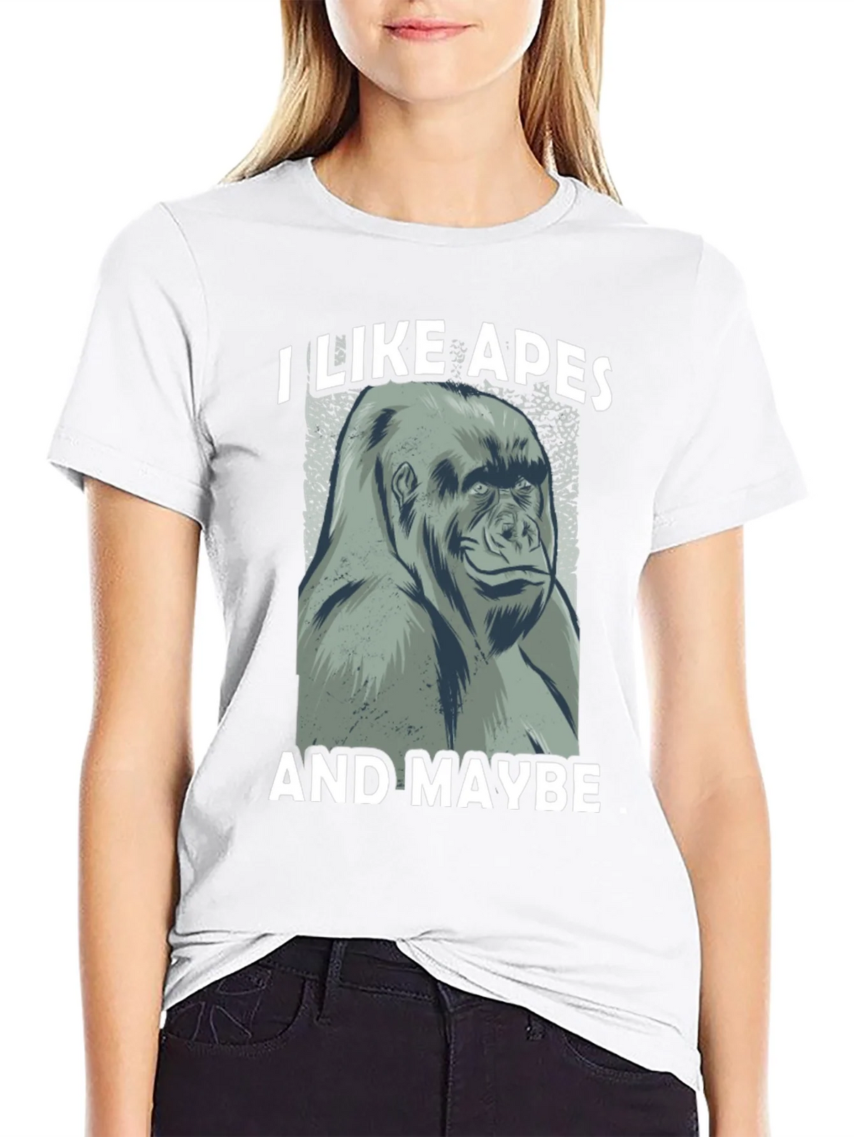 I Like Apes Funny Gorilla Graphic T-Shirt product image 8