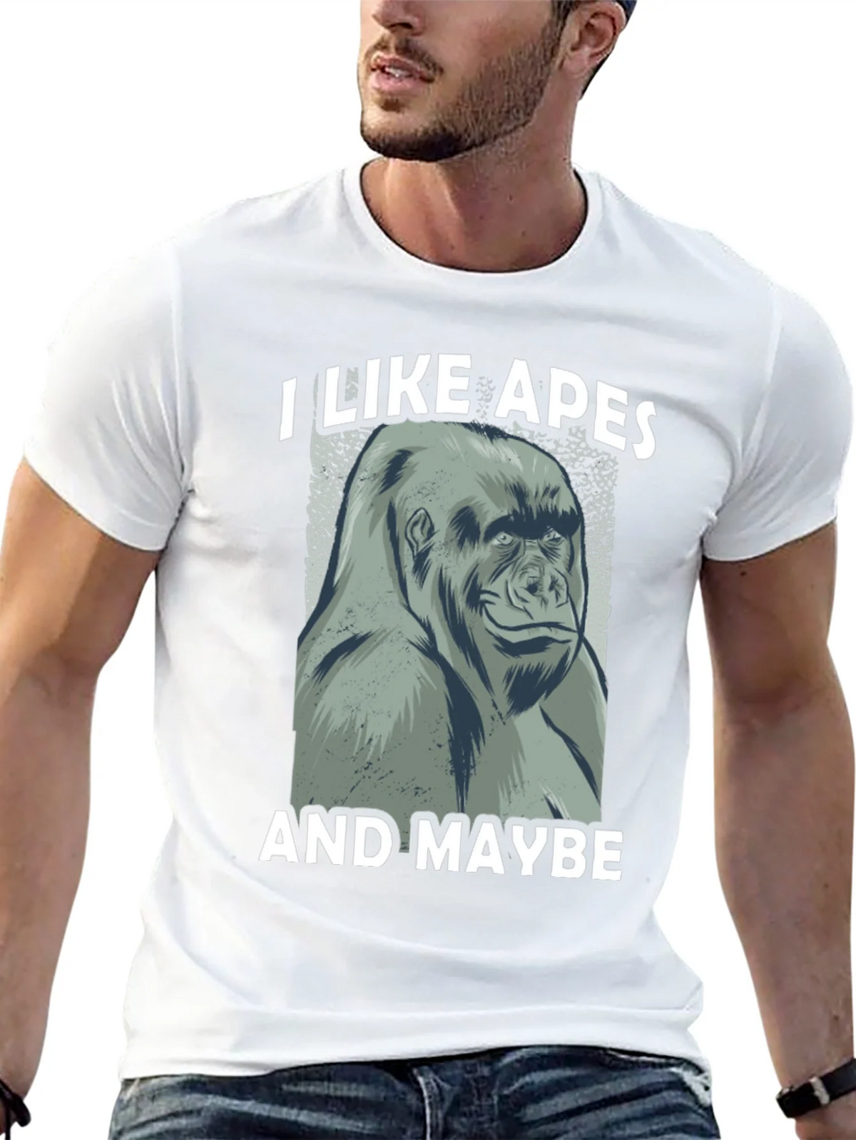I Like Apes Funny Gorilla Graphic T-Shirt product image 12