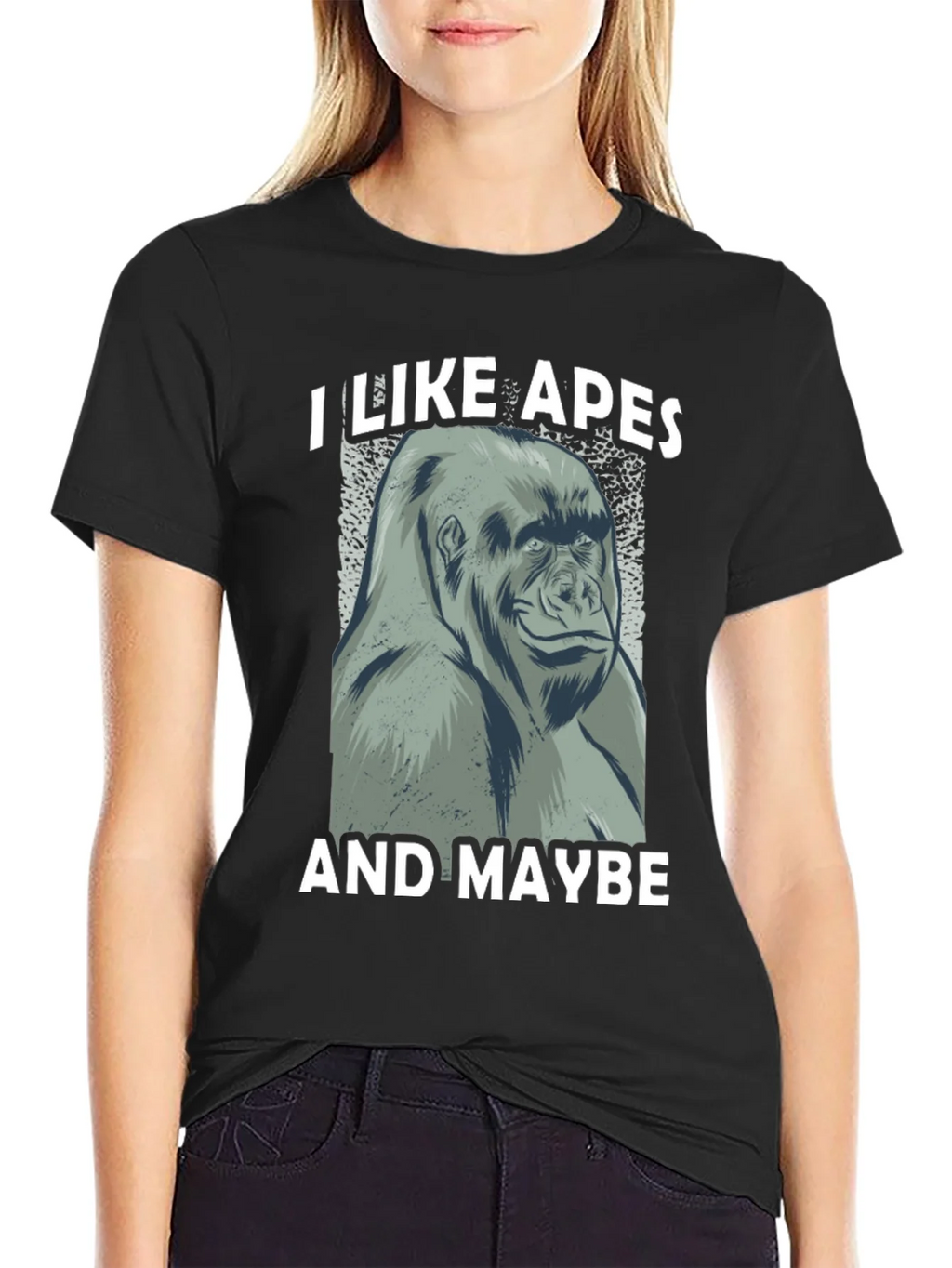 I Like Apes Funny Gorilla Graphic T-Shirt product image 2