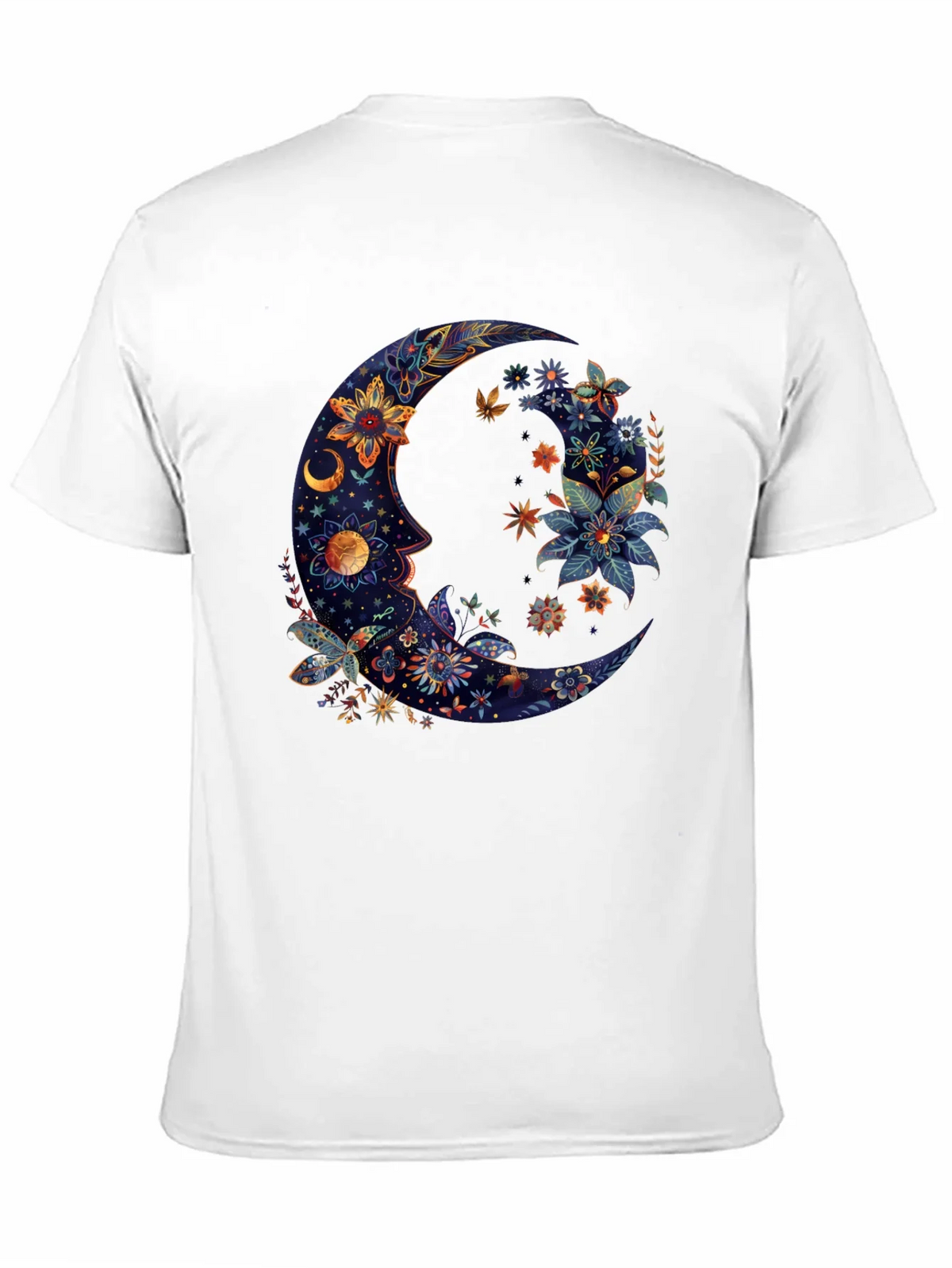 Floral Crescent Moon Graphic Tee - Cosmic Celestial Design product image 10