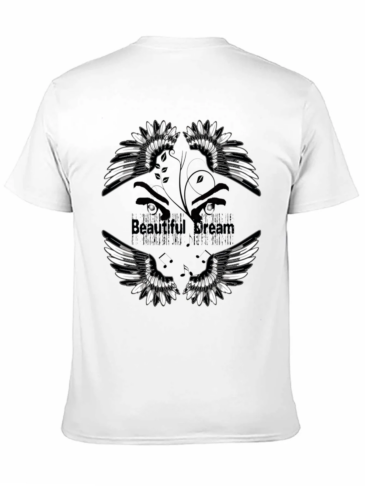 Beautiful Dream Graphic Print Black T-Shirt product image 10