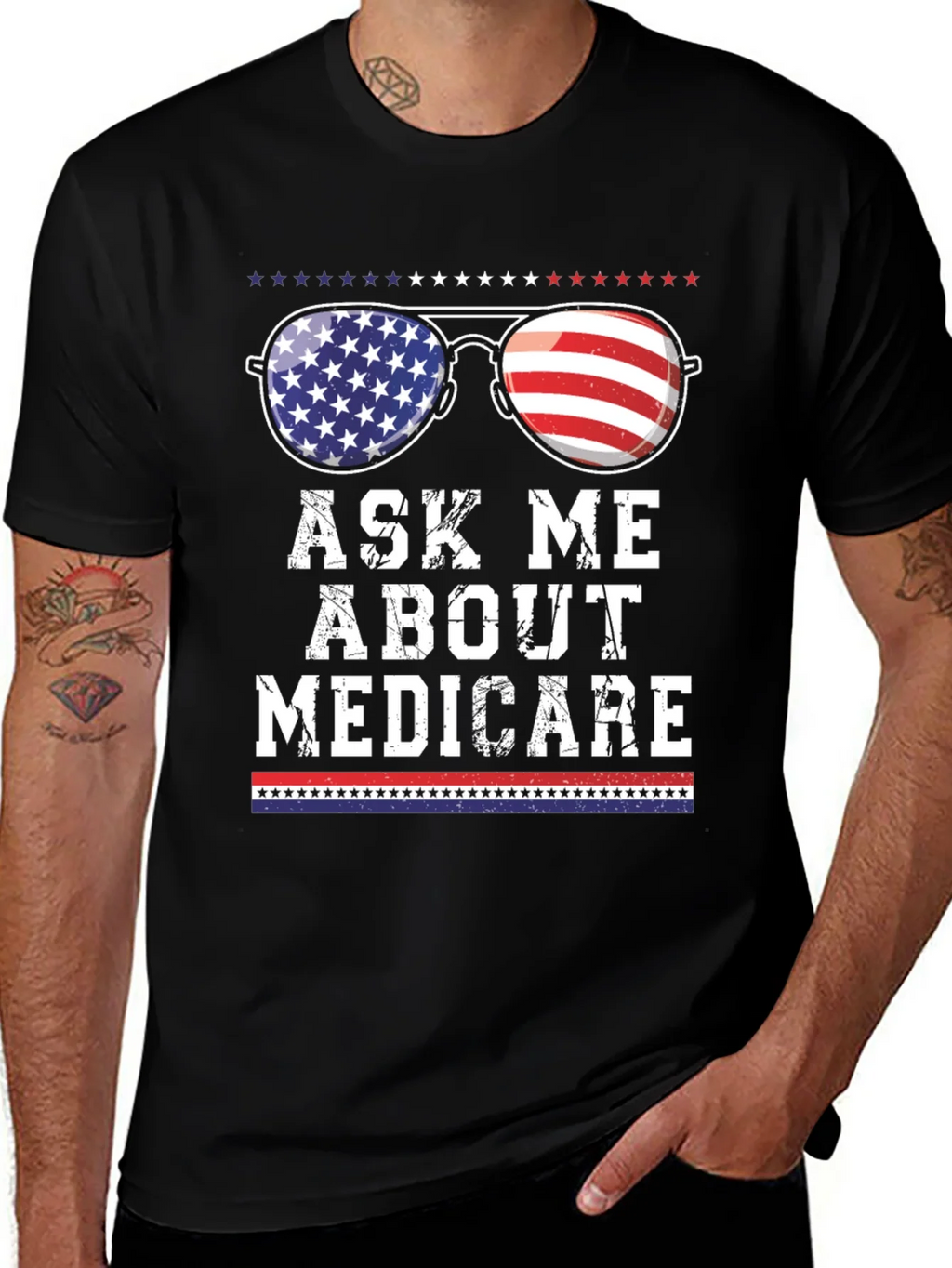 Ask Me About Medicare Patriotic T-Shirt product image 1