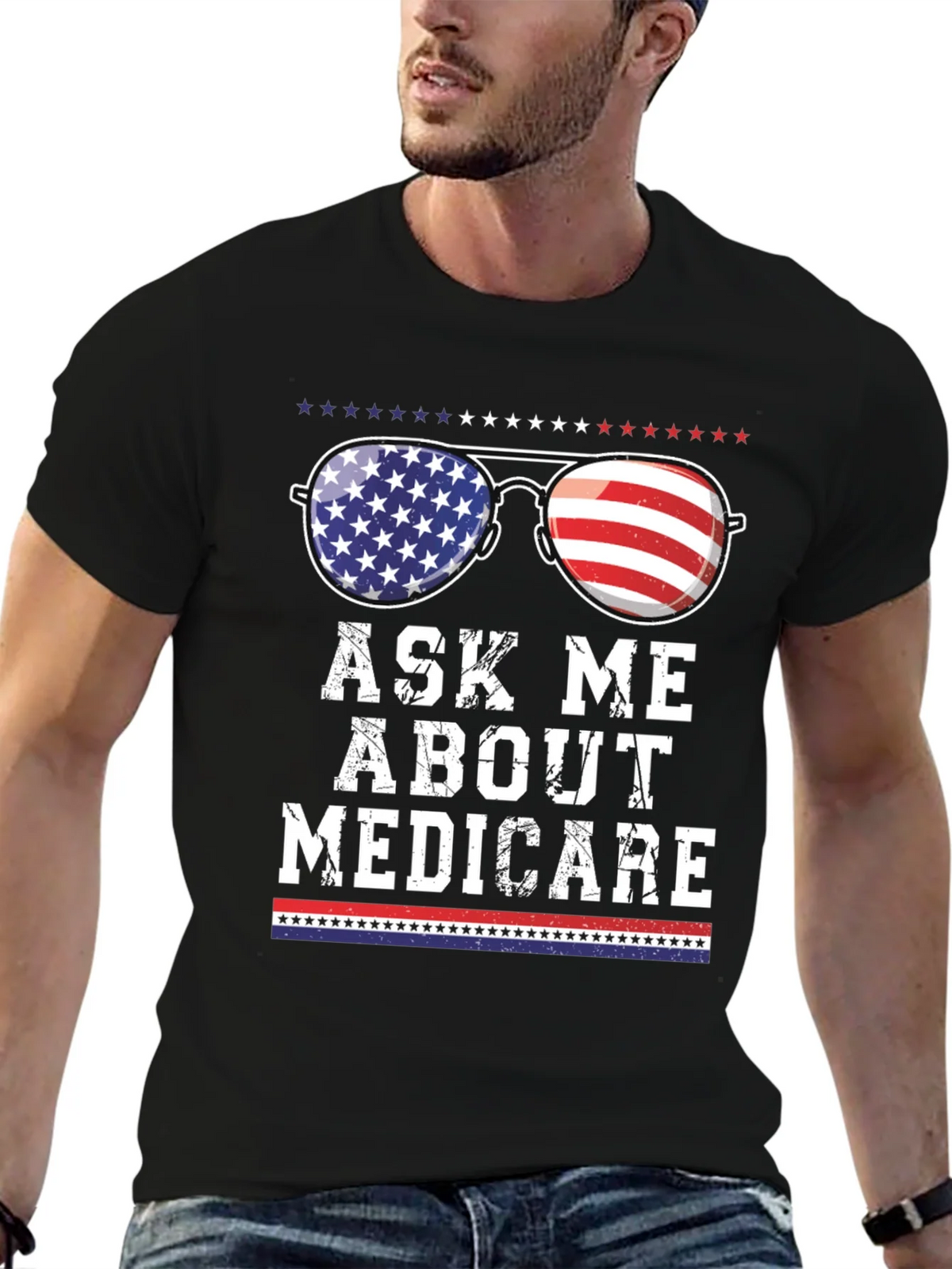 Ask Me About Medicare Patriotic T-Shirt product image 6