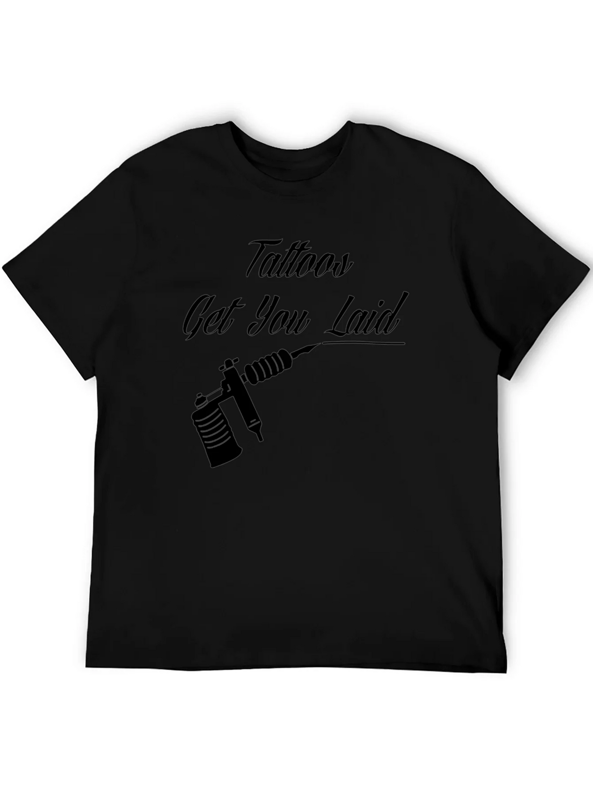 Tattoos Get You Laid Black Graphic Tee product image 5