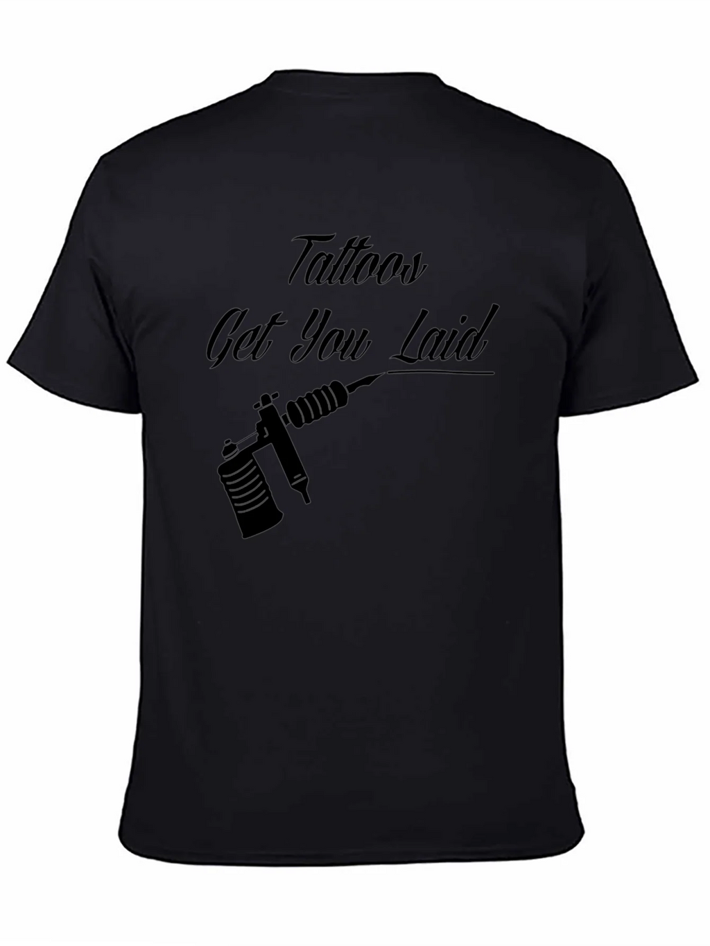 Tattoos Get You Laid Black Graphic Tee product image 4
