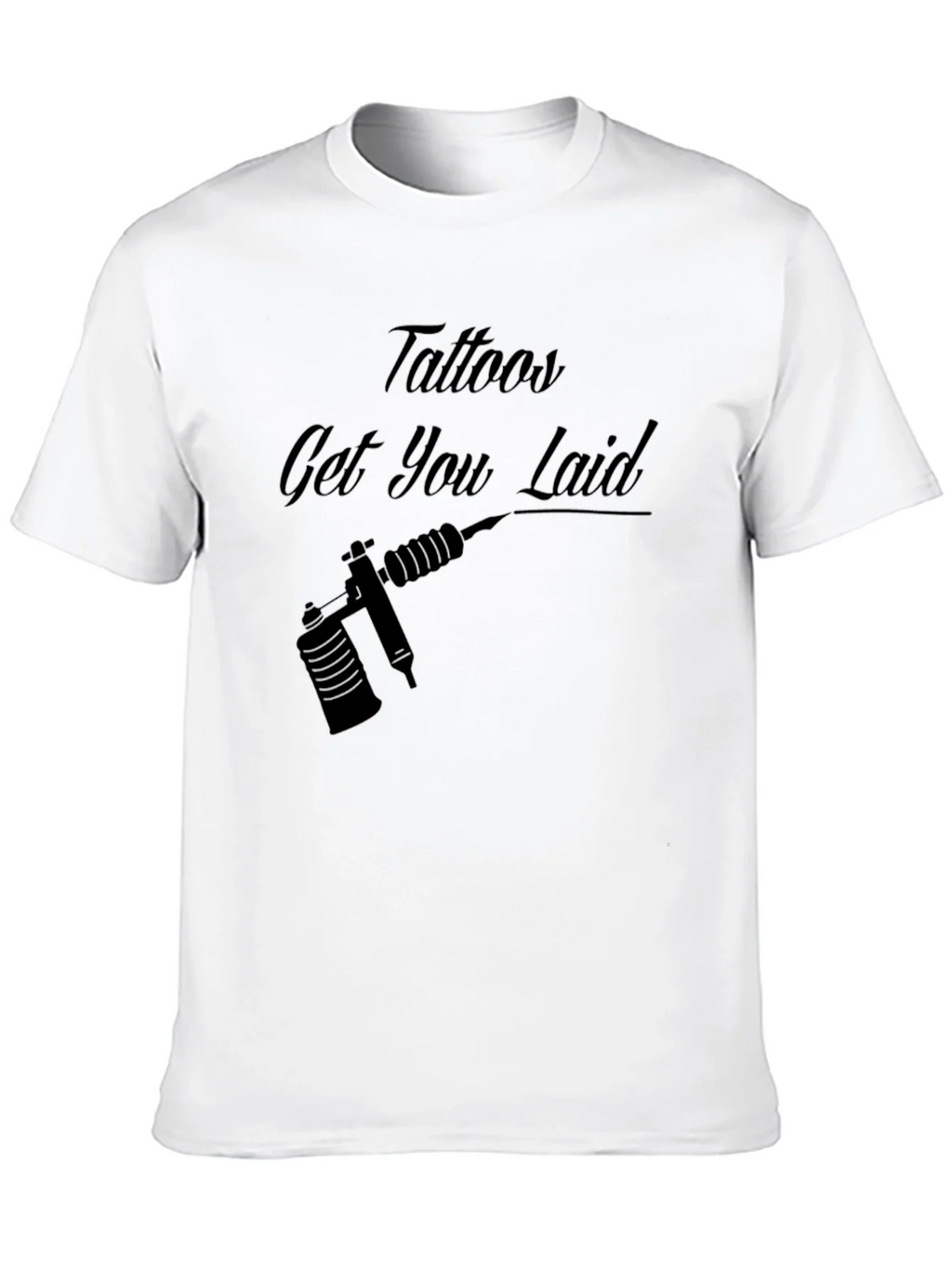 Tattoos Get You Laid Black Graphic Tee product image 9