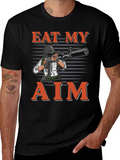 Eat My Aim Gaming T-Shirt - Black Cotton Tee product image 1