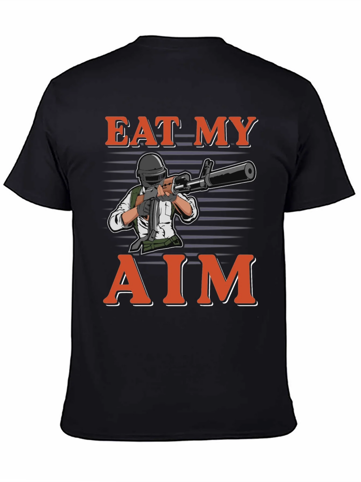 Eat My Aim Gaming T-Shirt - Black Cotton Tee product image 4