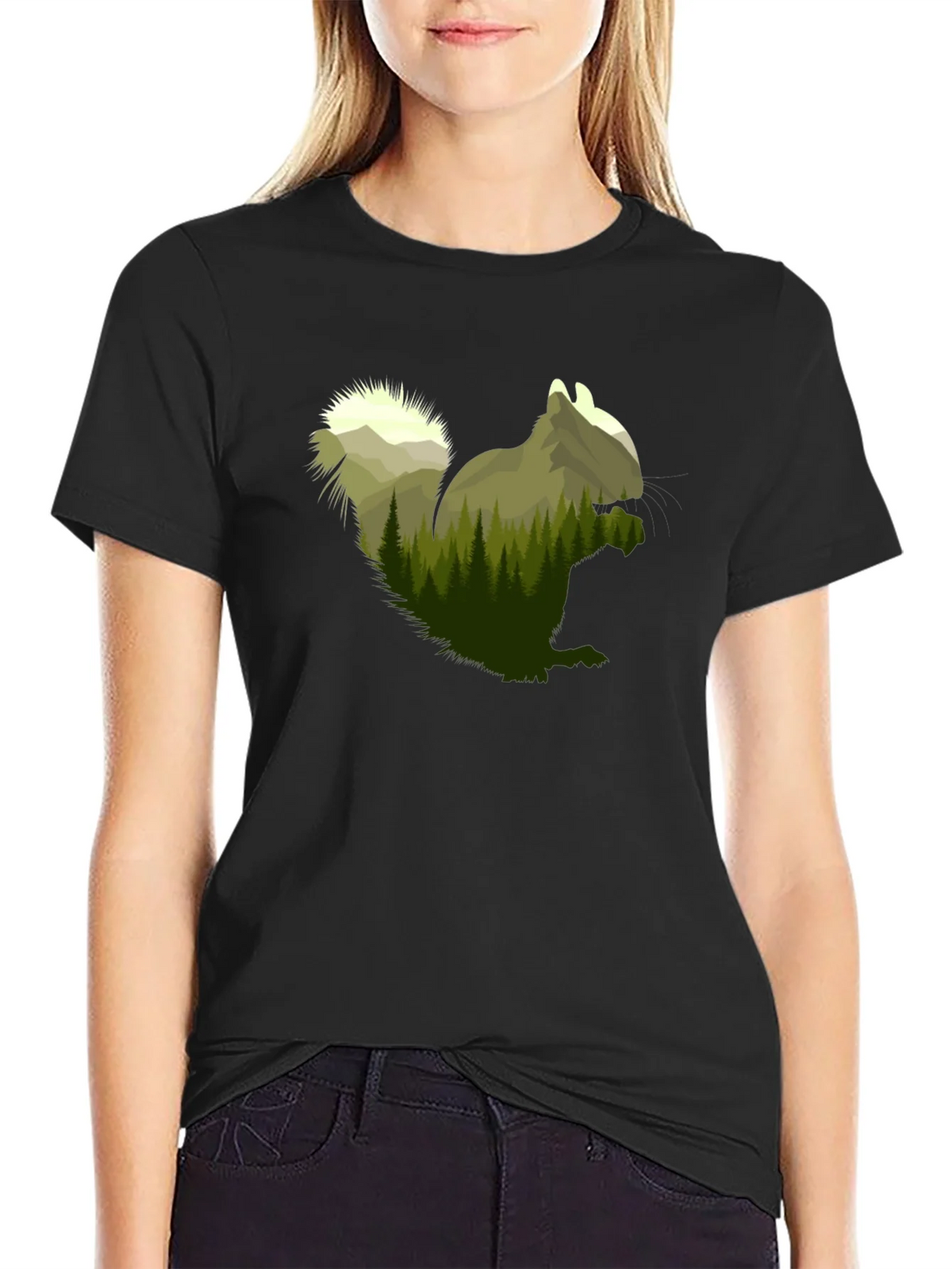 Squirrel Forest Graphic Tee - Nature Lovers Apparel product image 2