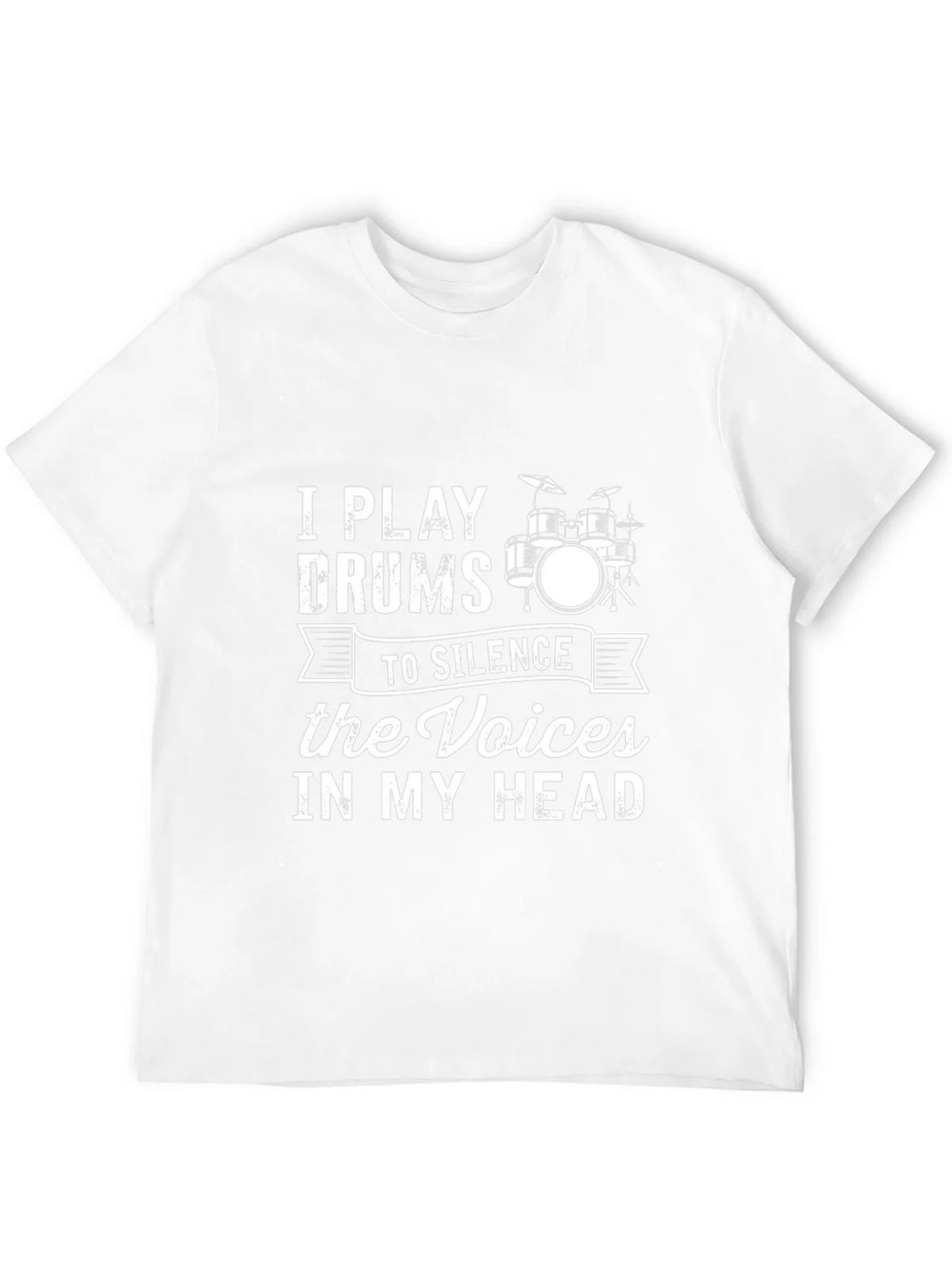 I Play Drums to Silence the Voices Graphic T-Shirt product image 11