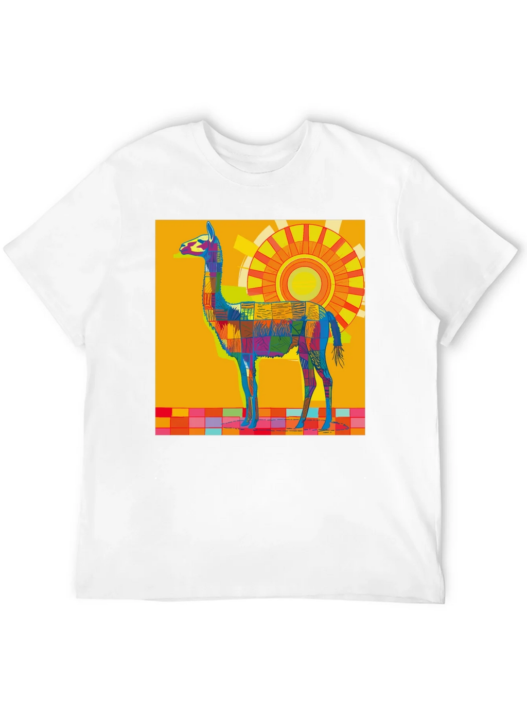 Vibrant Llama Graphic Tee - Bold Artistic Style product image 9