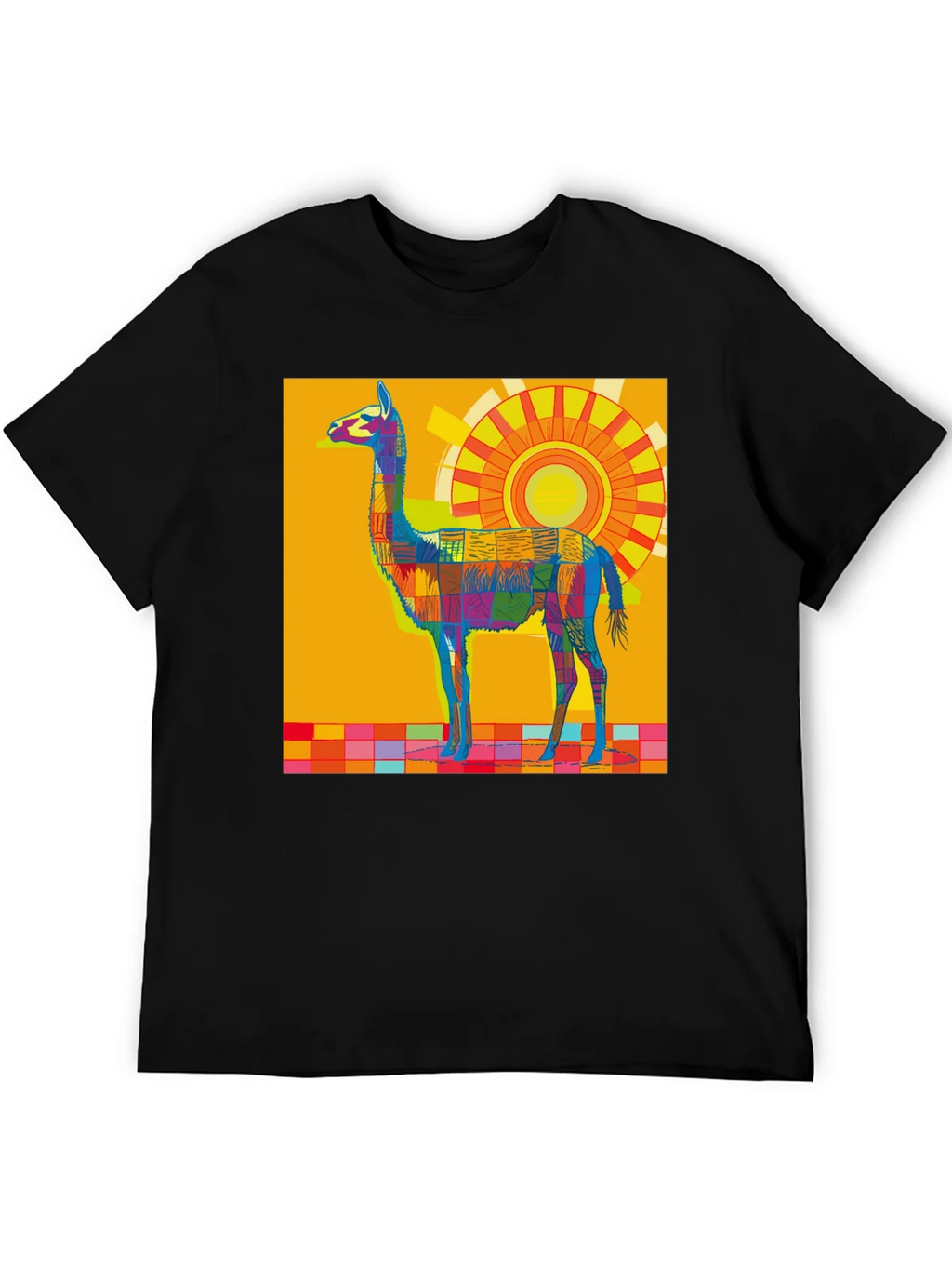 Vibrant Llama Graphic Tee - Bold Artistic Style product image 3