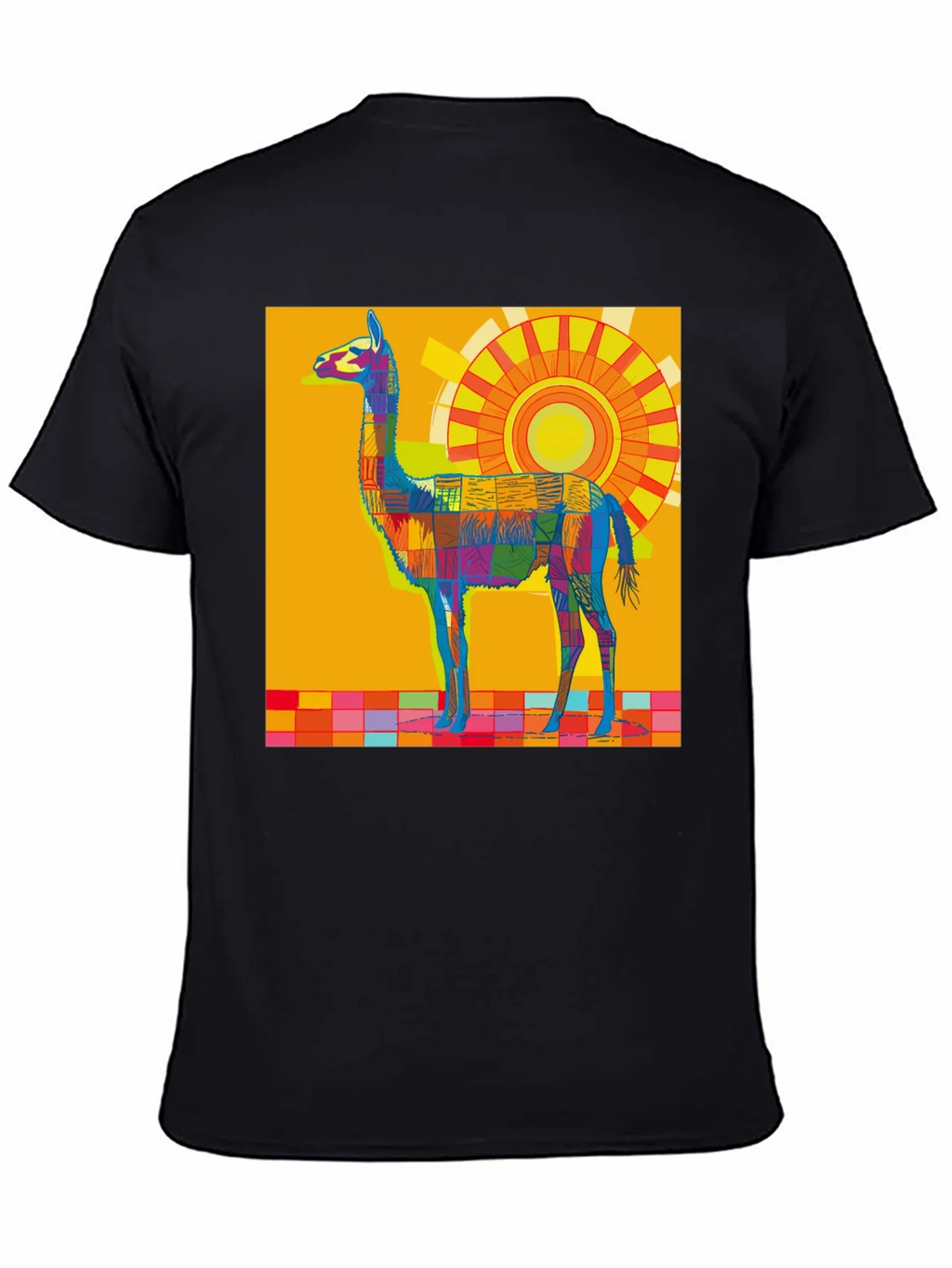Vibrant Llama Graphic Tee - Bold Artistic Style product image 2
