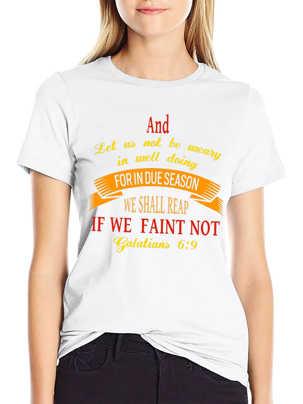 Faith-Based T-Shirt - Galatians 6:9 Scripture Design product image 8