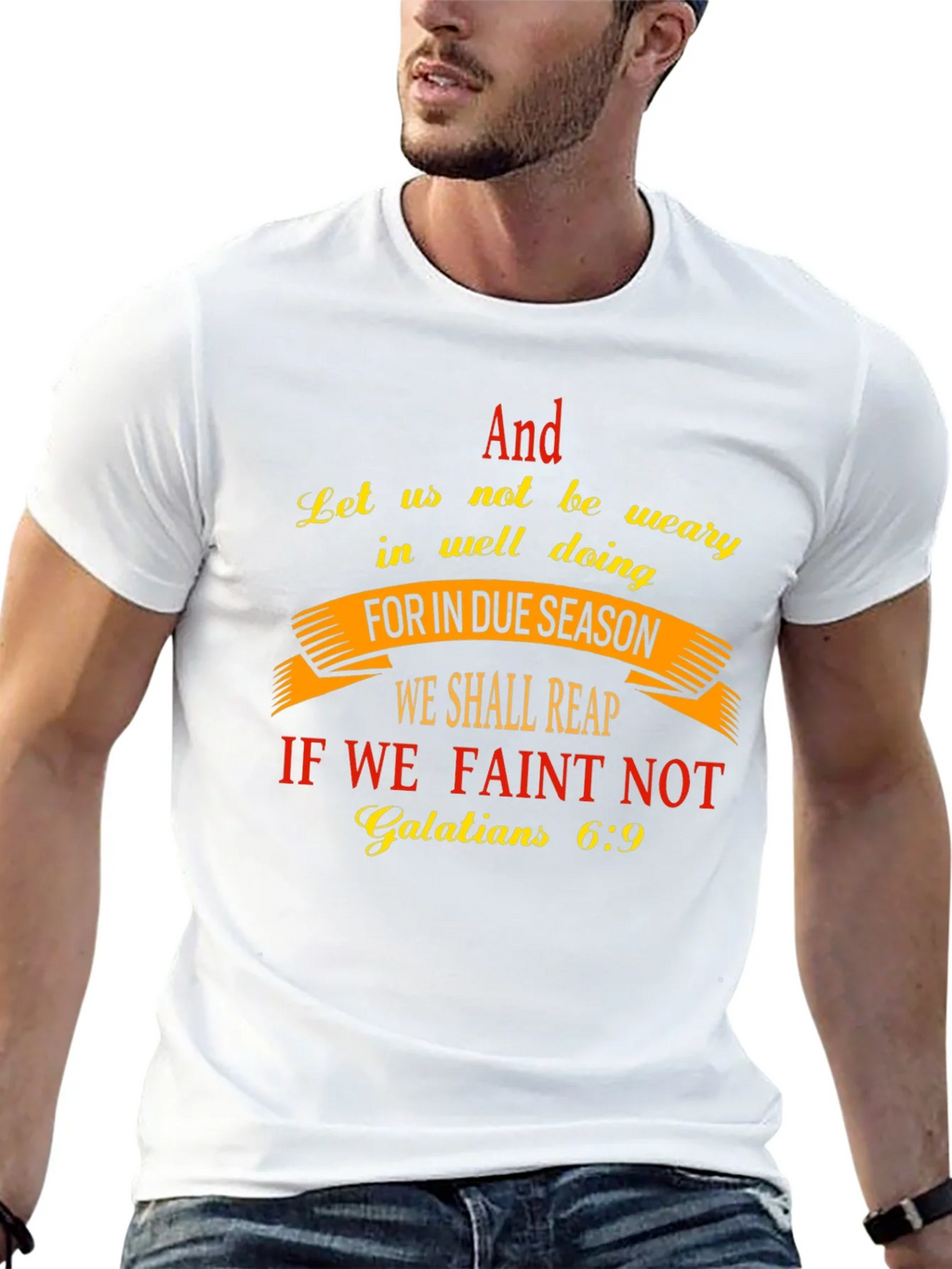 Faith-Based T-Shirt - Galatians 6:9 Scripture Design product image 12
