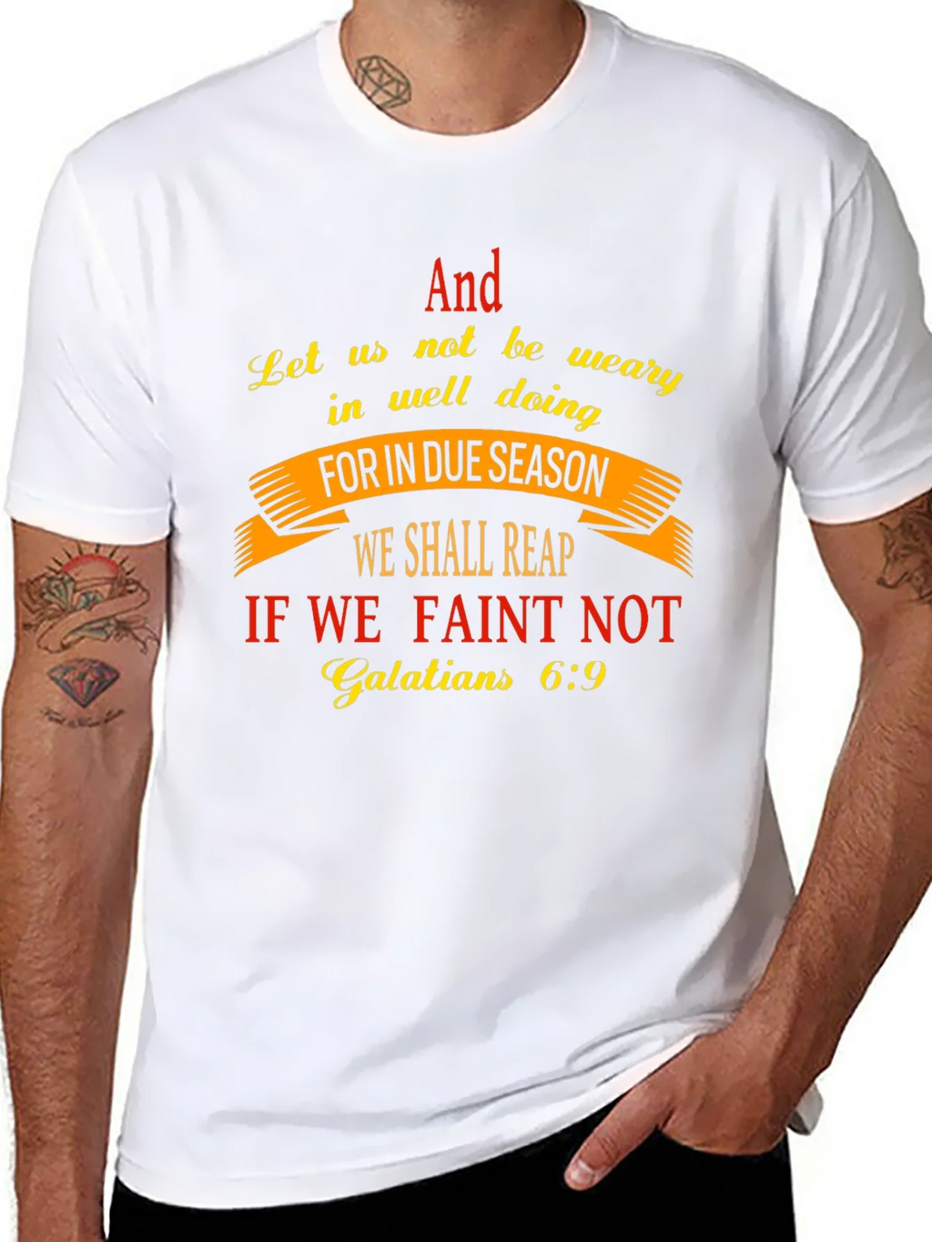Faith-Based T-Shirt - Galatians 6:9 Scripture Design product image 7