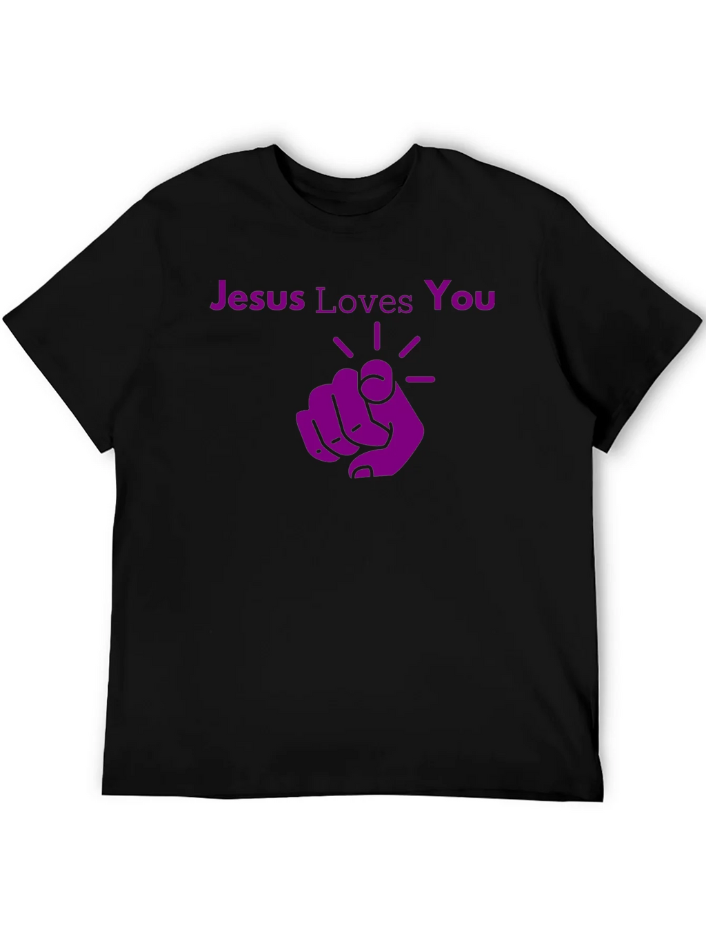 Jesus Loves You Graphic Tee - Pointing Finger Design product image 5